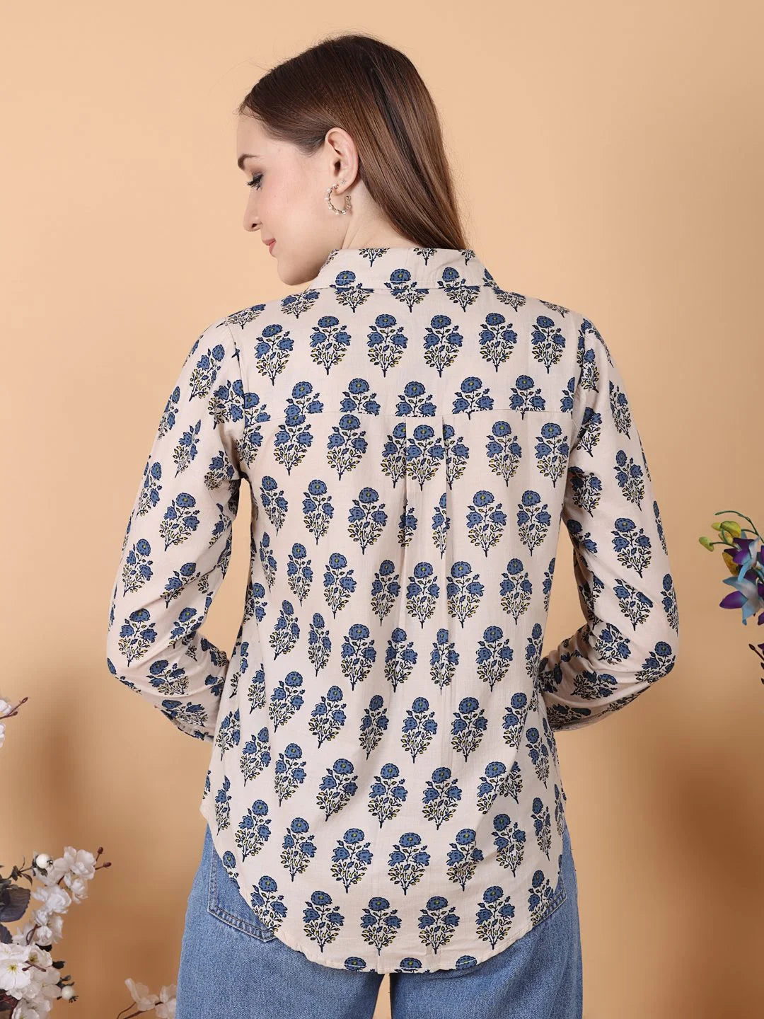 White Shirt back Pose