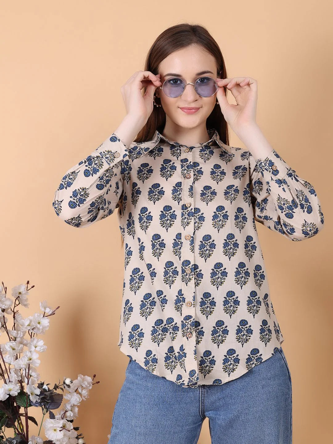 White Shirt Front Pose close up