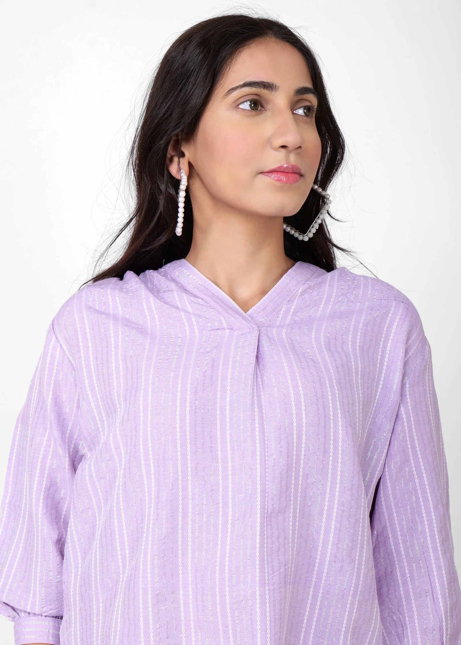 Purple Coordset neck