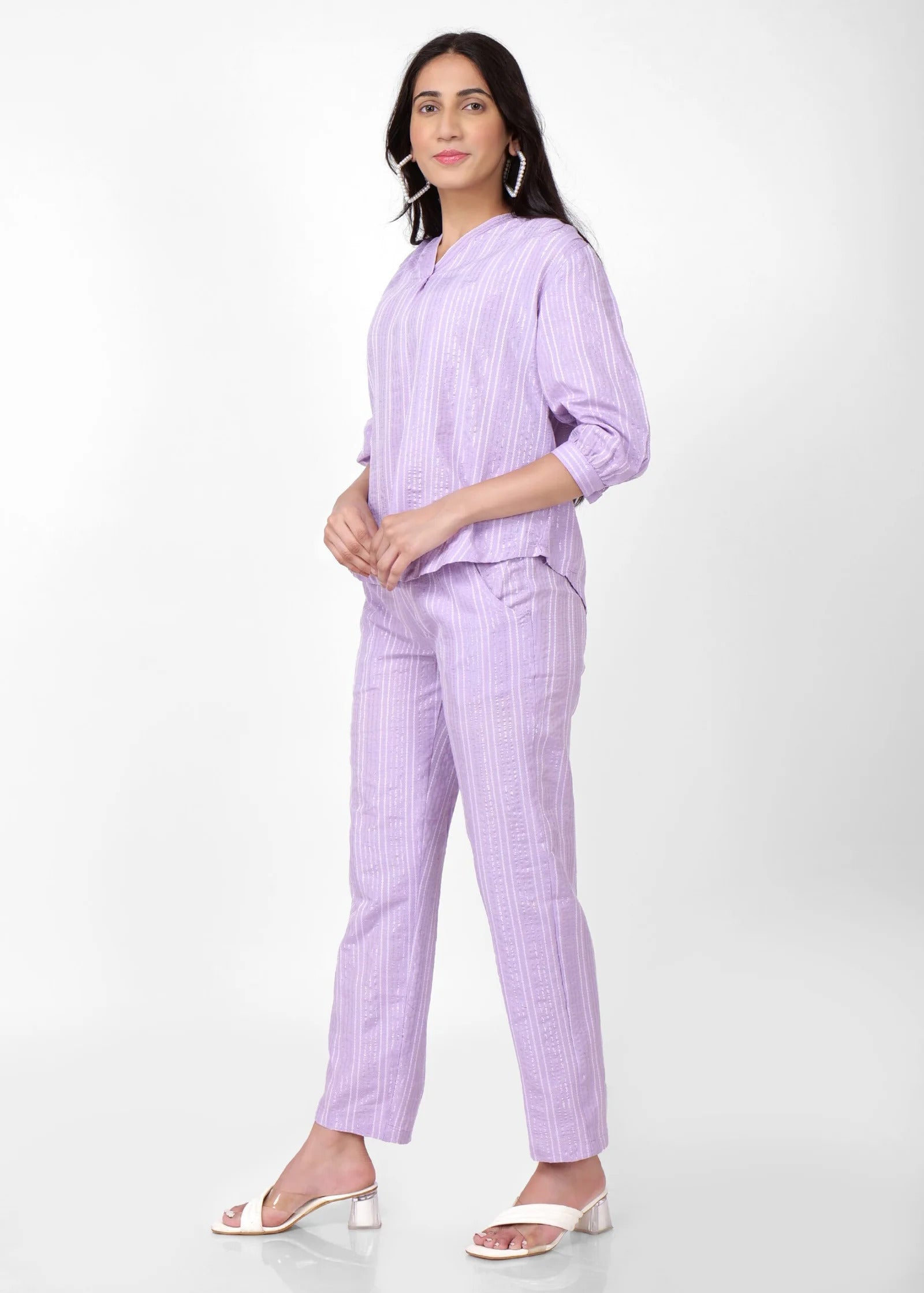 Purple Coordset Side Pose