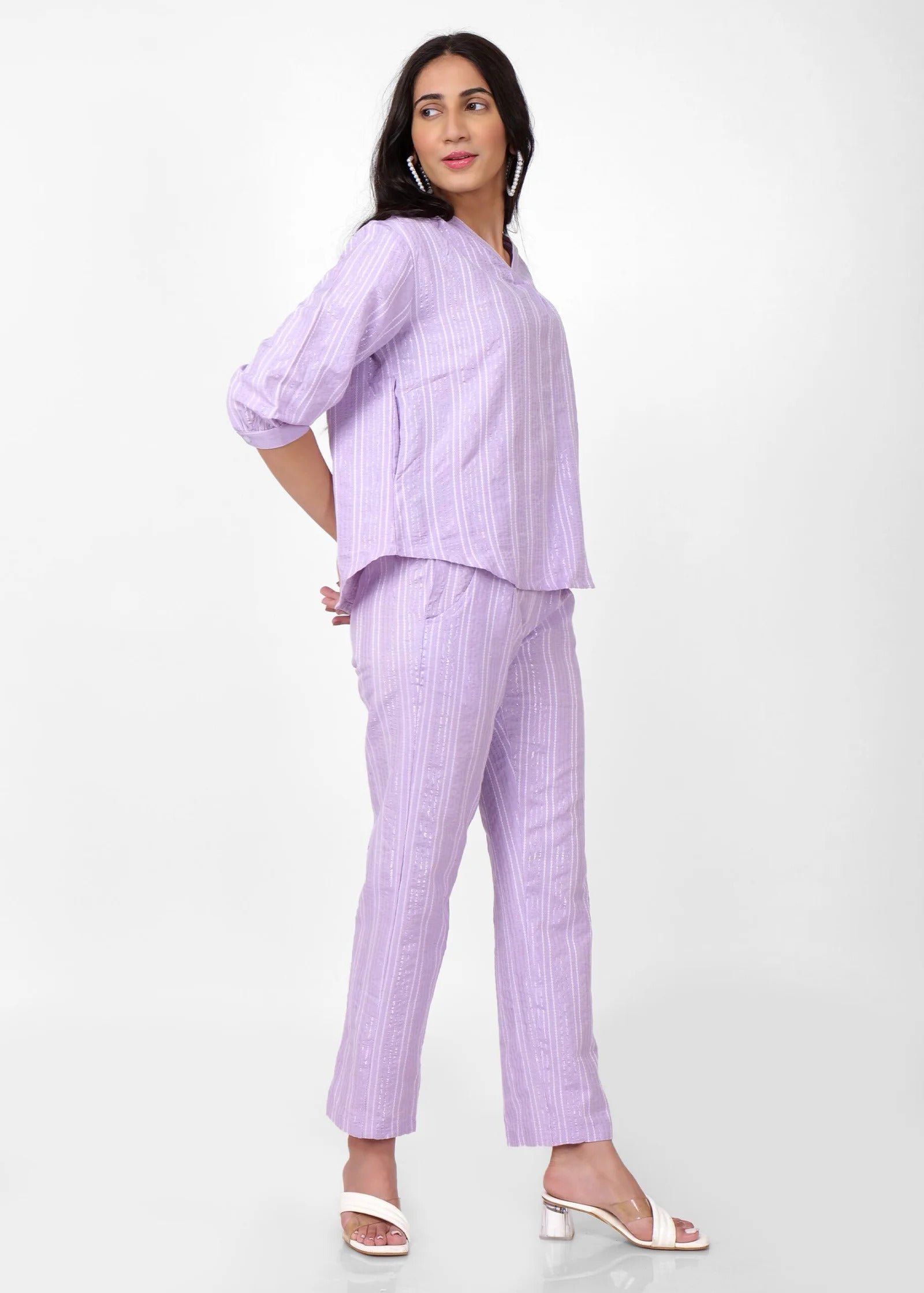 Purple Coordset Side Pose 2