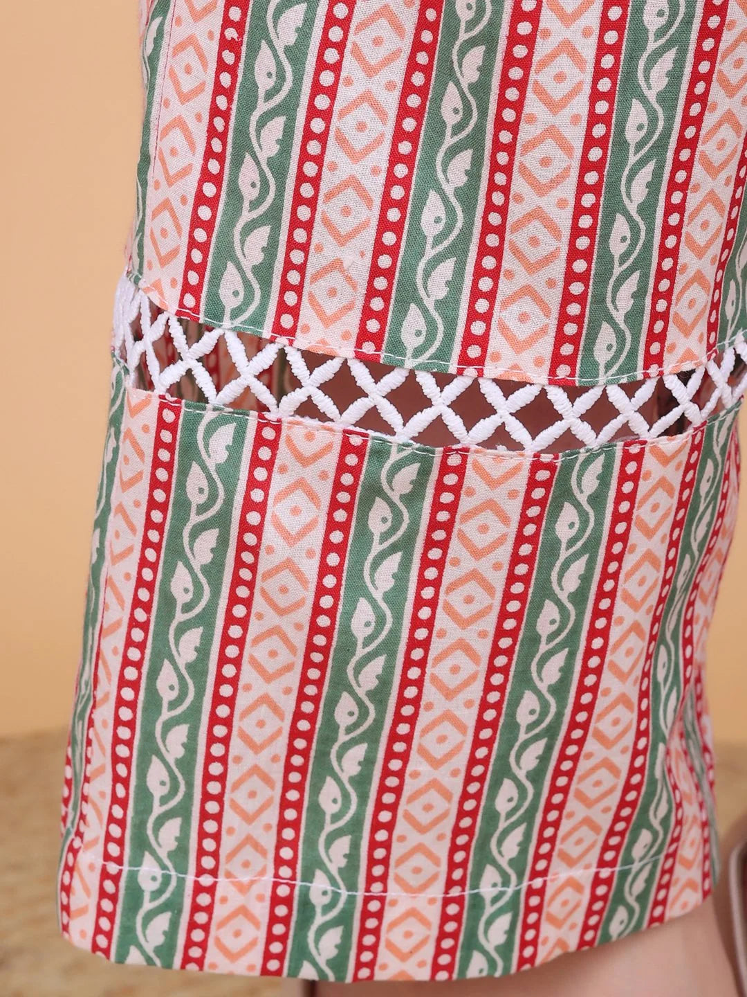 Mint Green Pant Lace Work