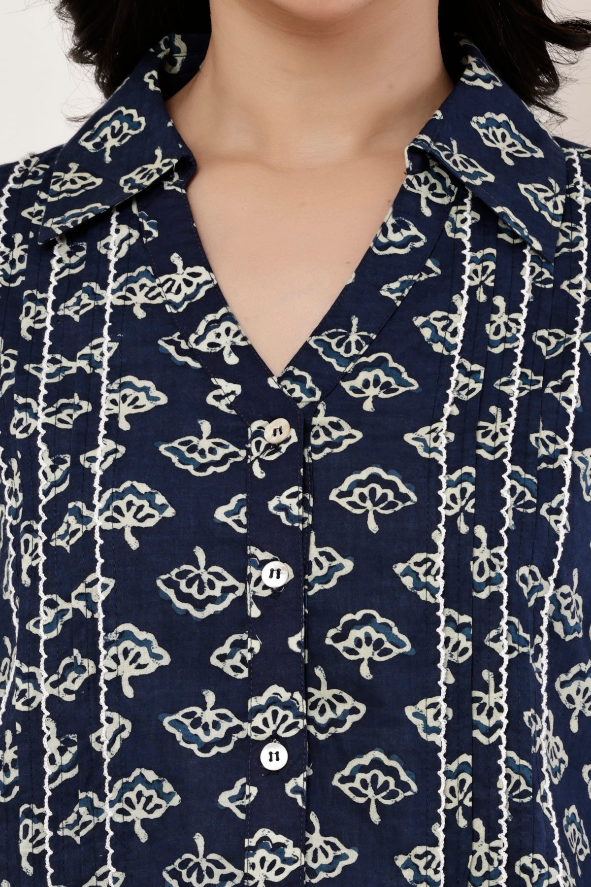 Flower Booti Cotton Office wear Shirt