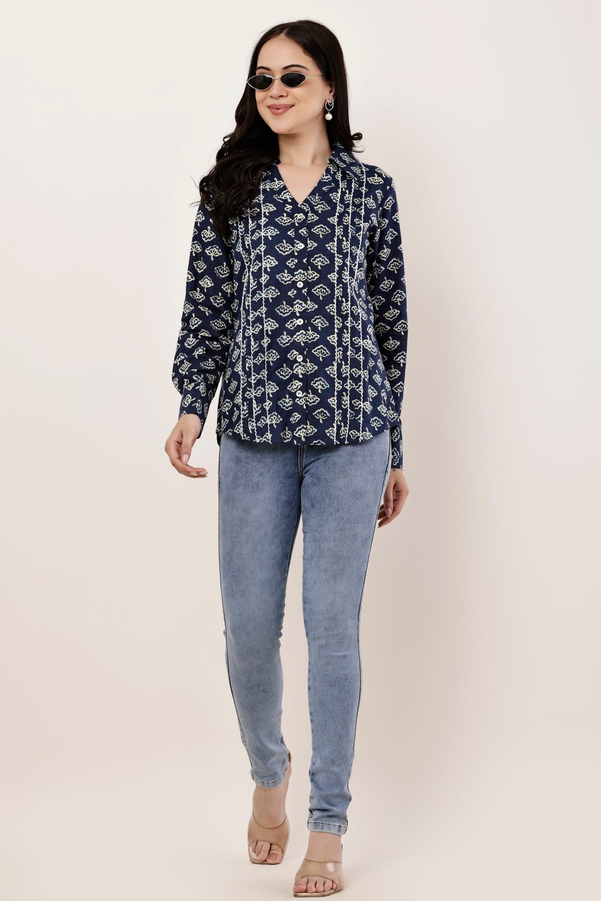 Flower Booti Cotton Office wear Shirt