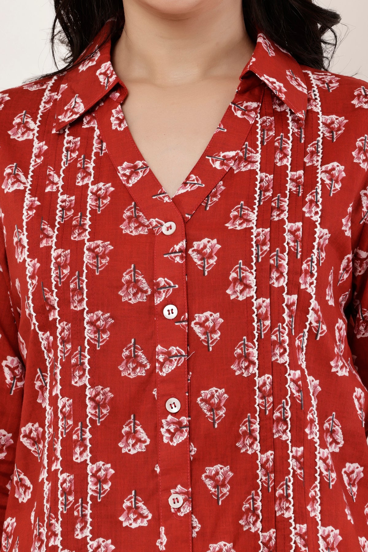 Flower Booti Cotton Office wear Shirt