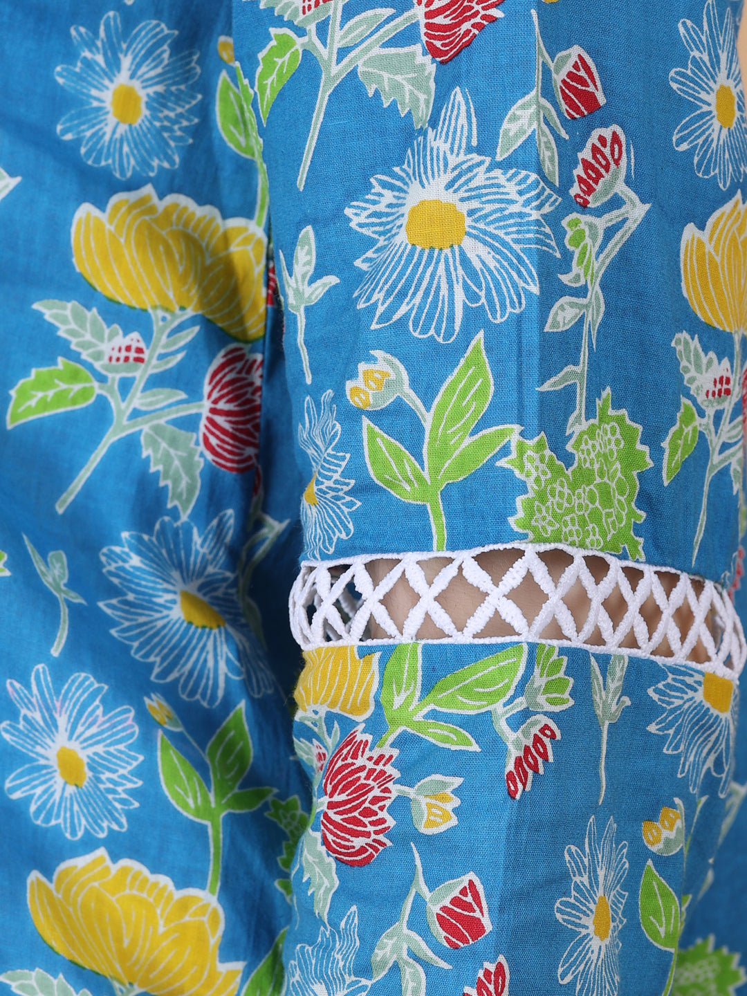 Flower Print Pintex Styled Coord Set