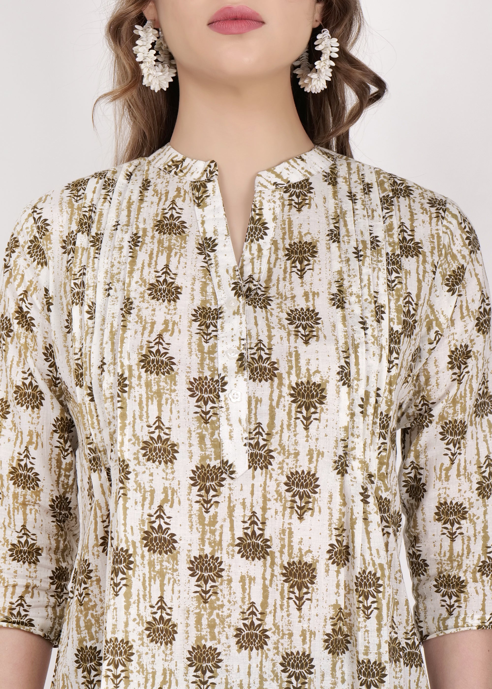 Pintex Style Cotton Short Kurti