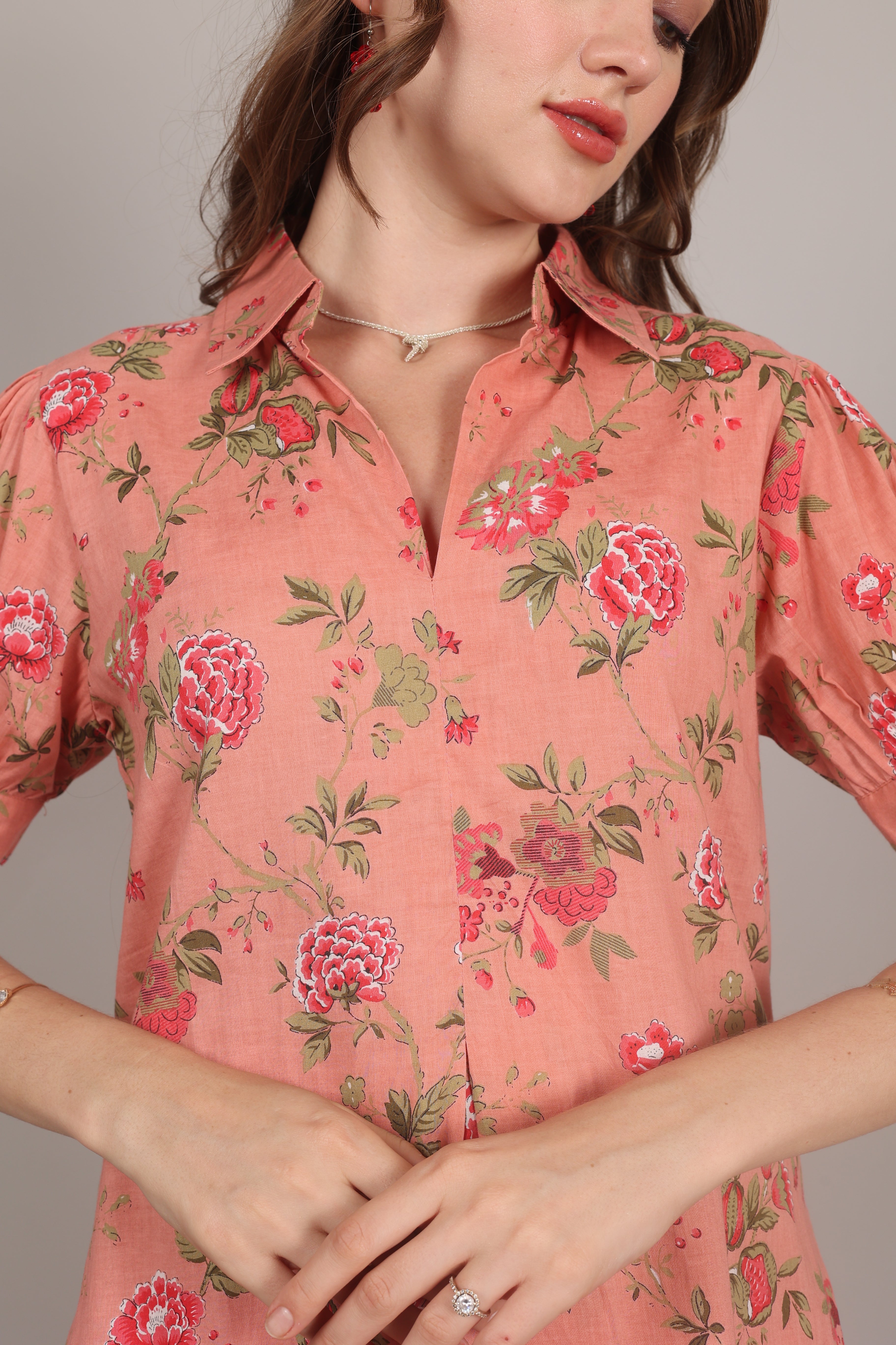 Ink Blue Cotton A-Line Maxi Dress