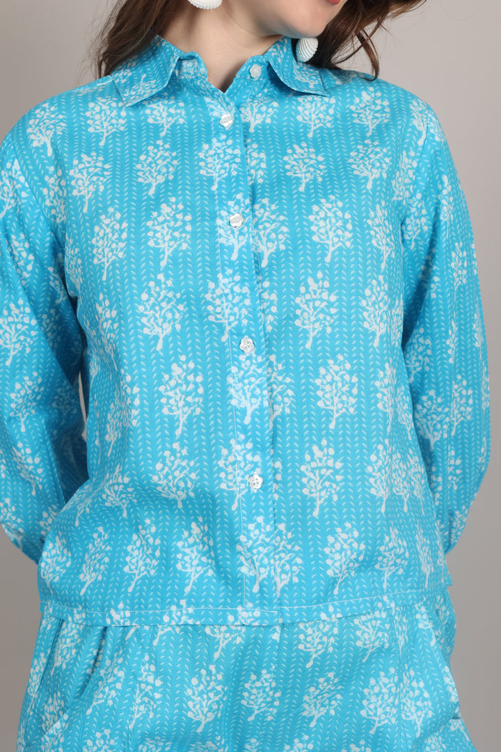 Shirt Collar Crop Top