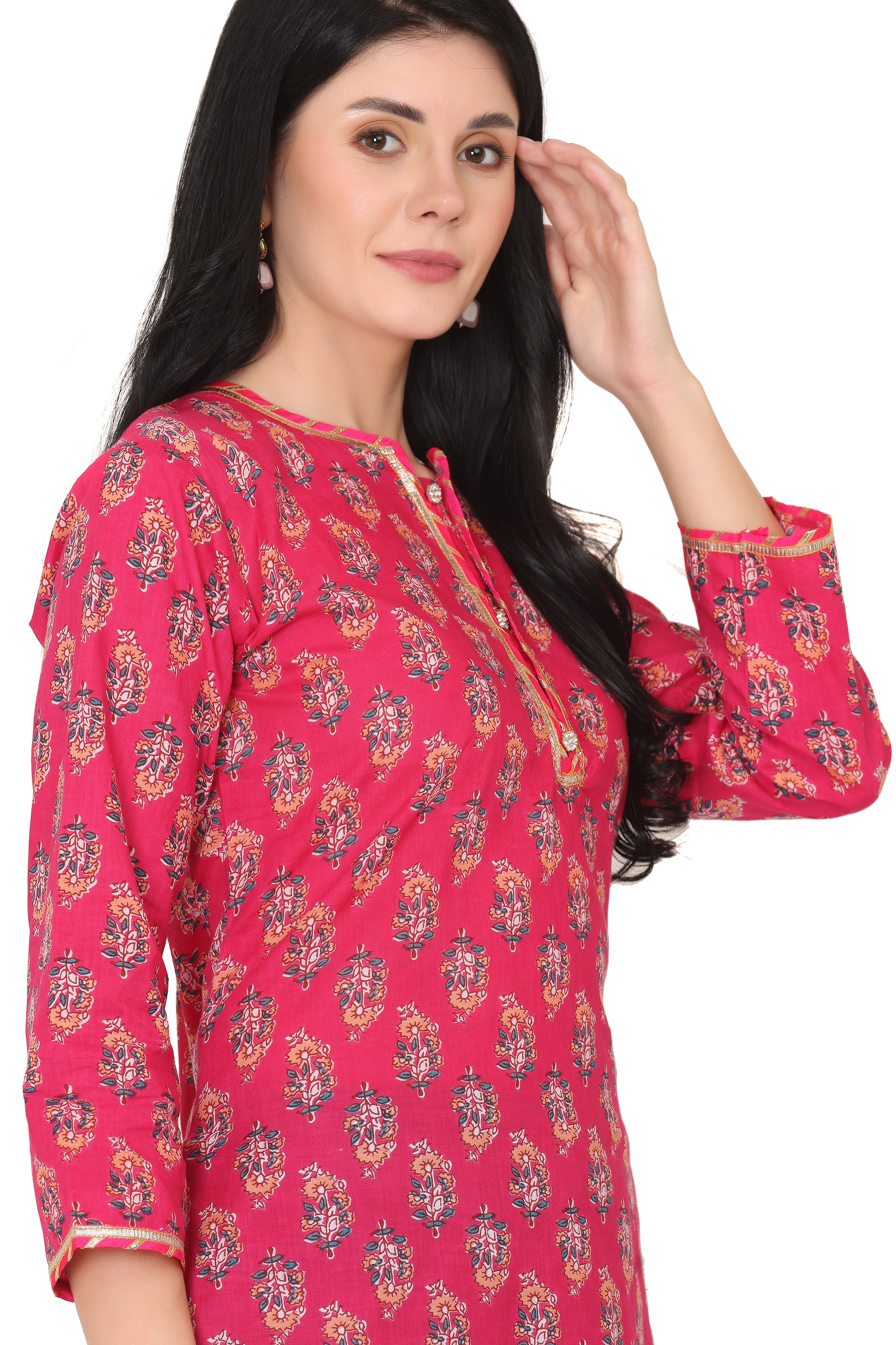 Rani Colour  Straight Kurta