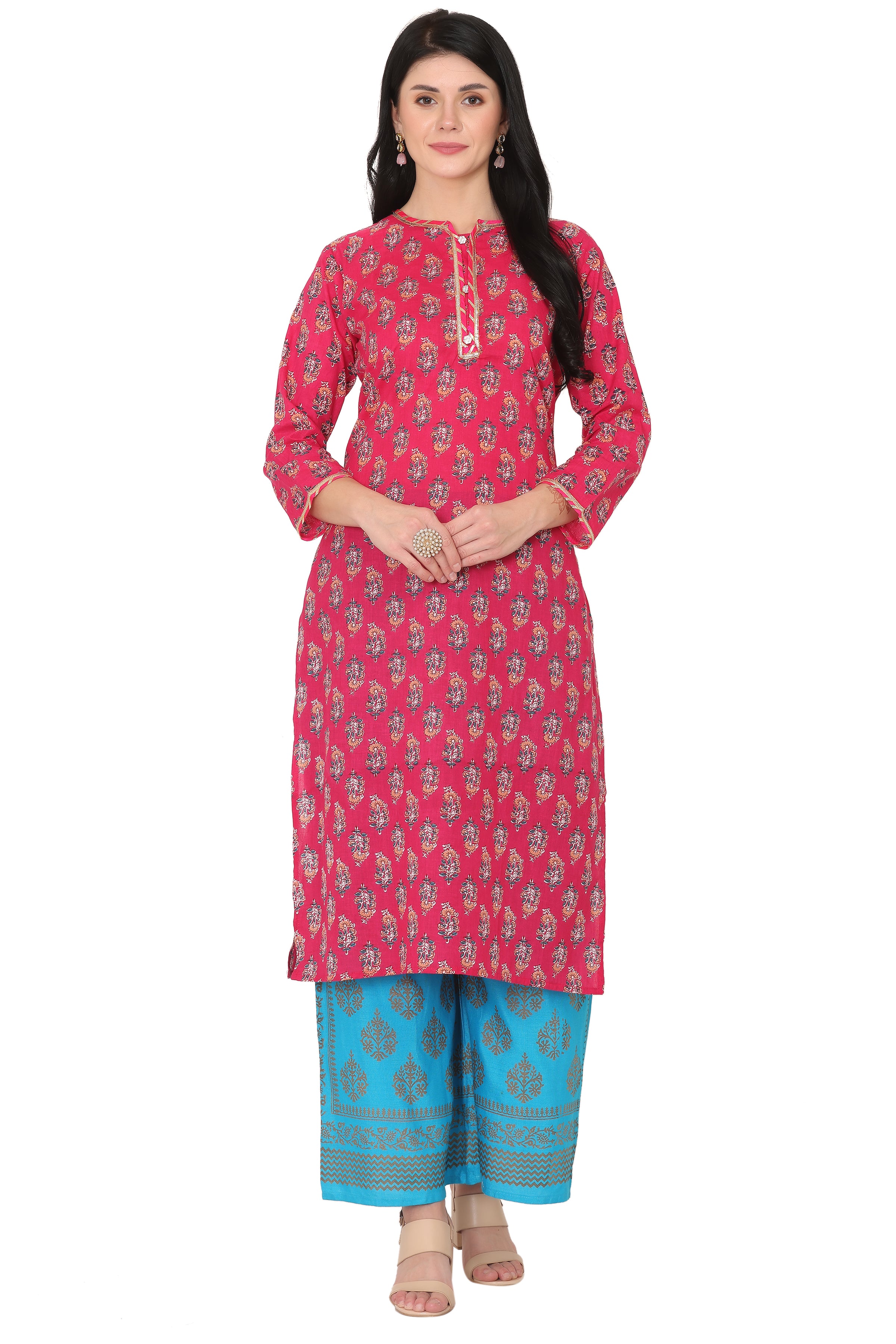 Rani Colour  Straight Kurta