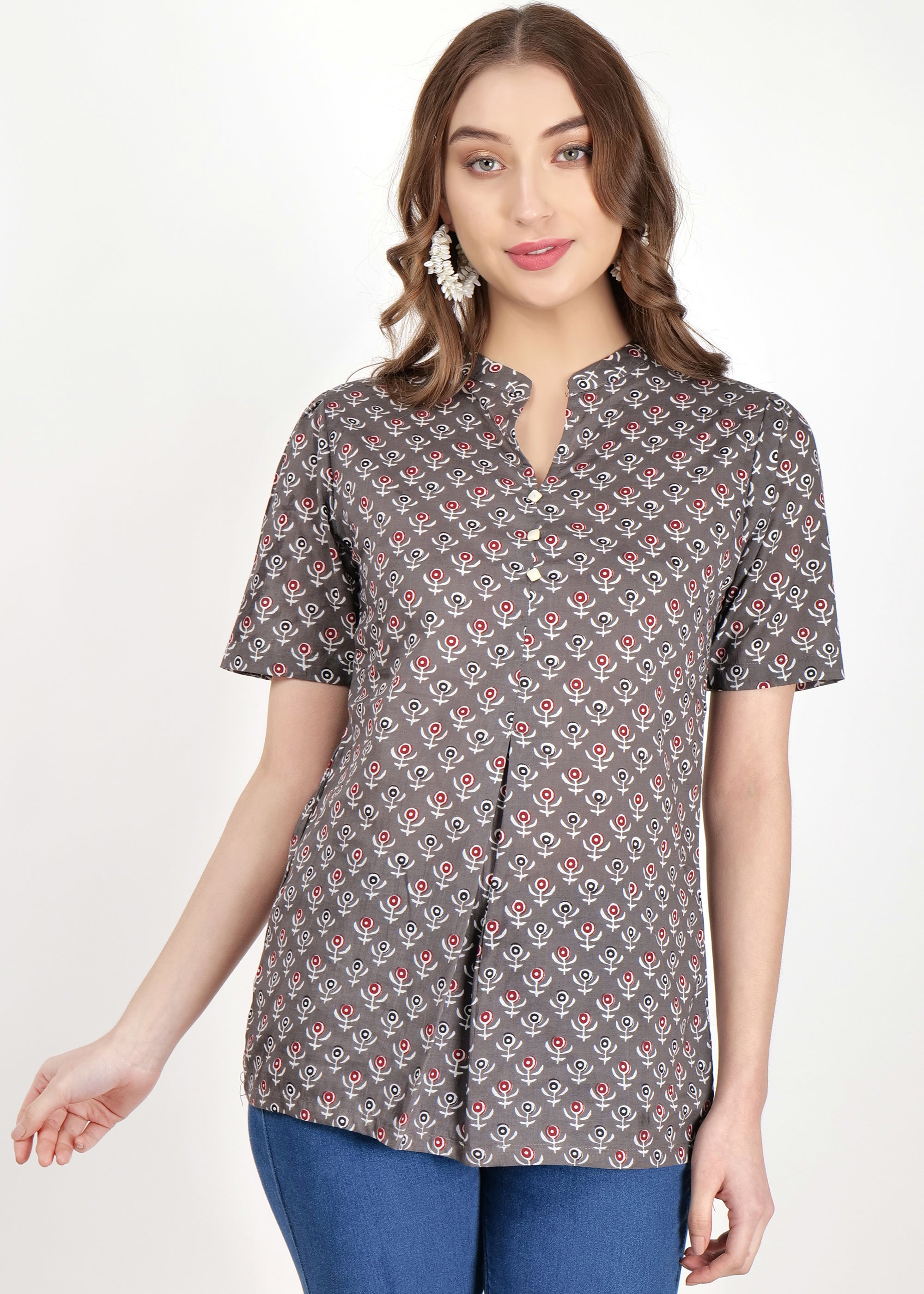 Box Pleated Short Kurti