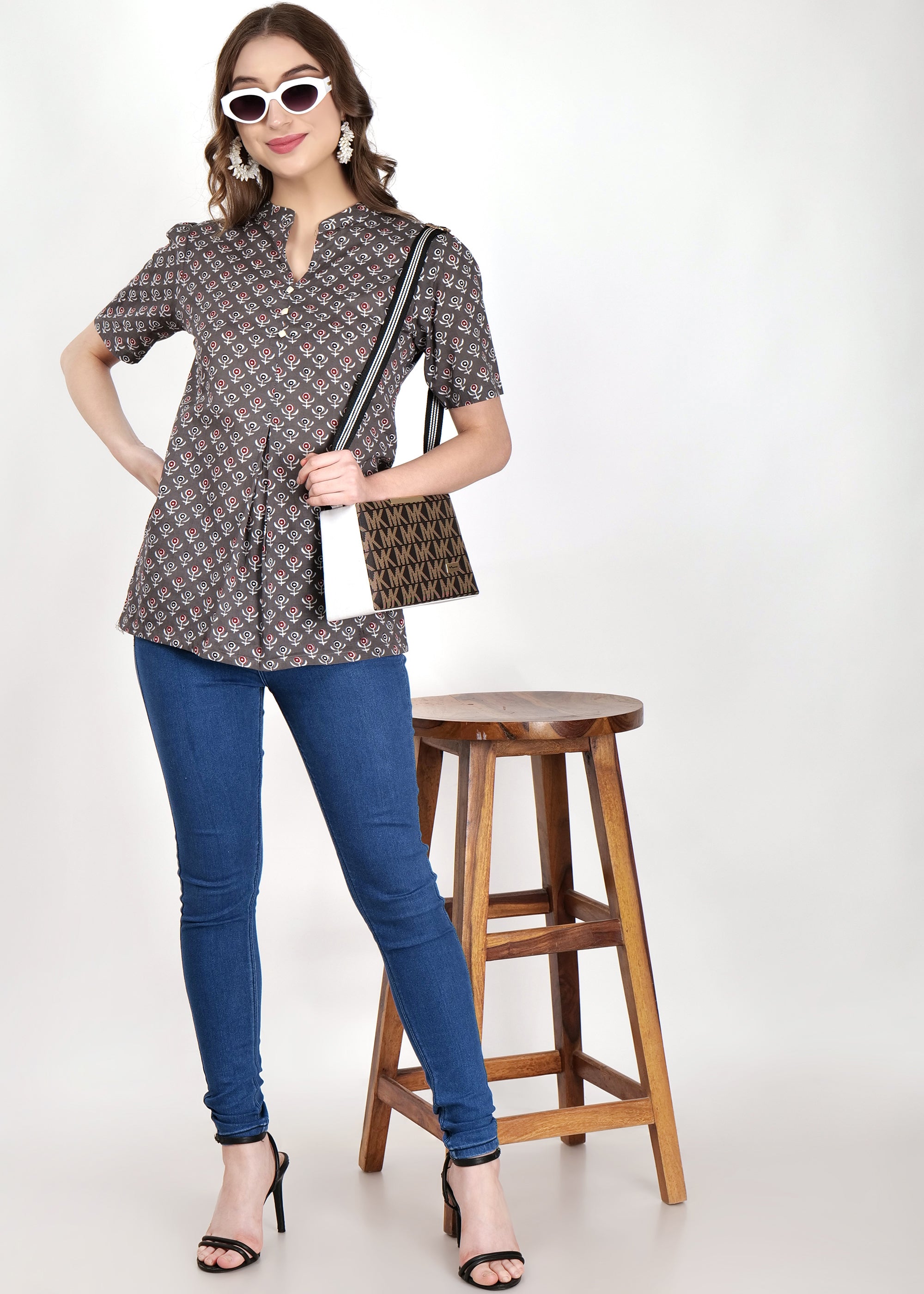 Box Pleated Short Kurti