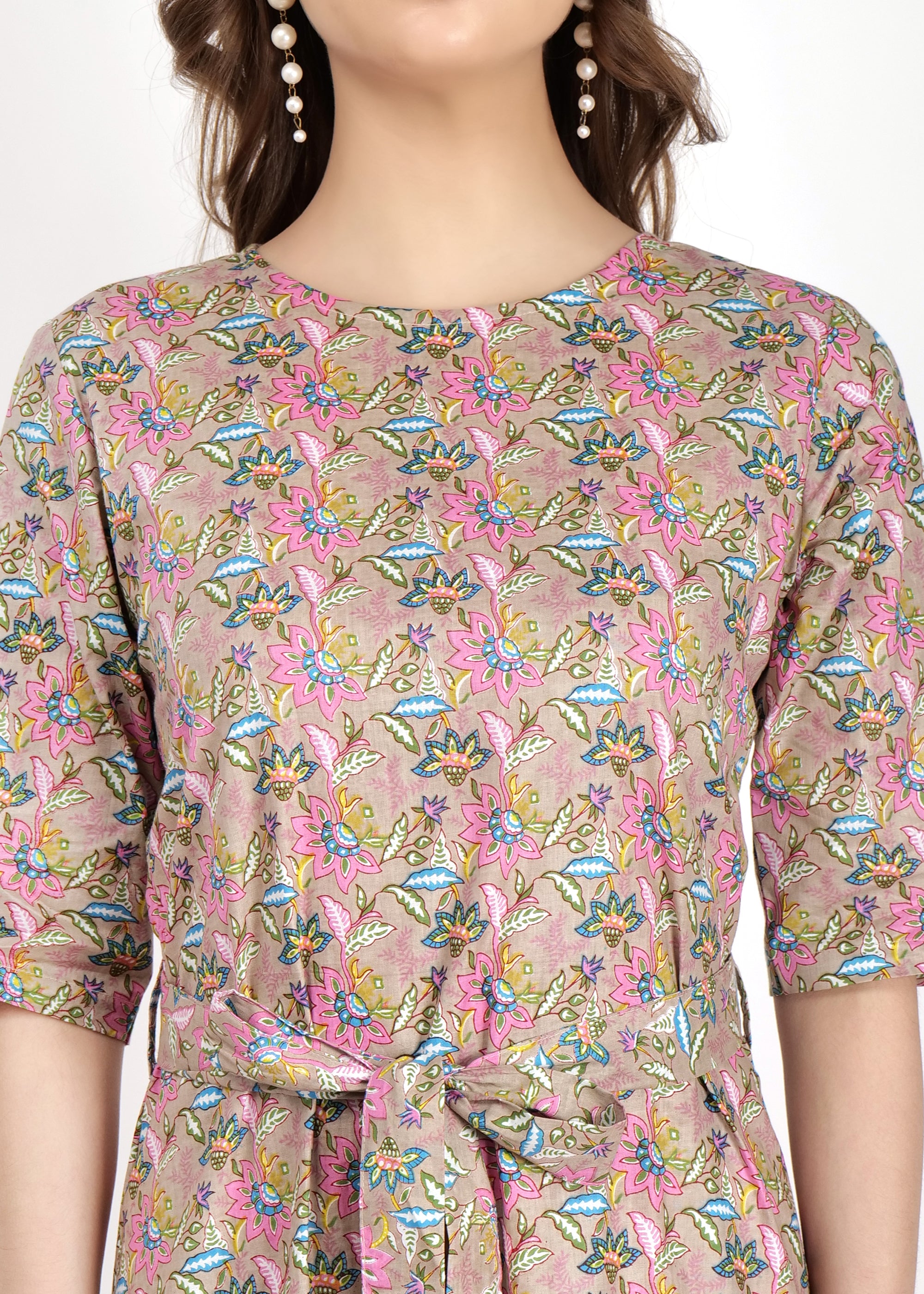 Cotton Flared Hem Dress