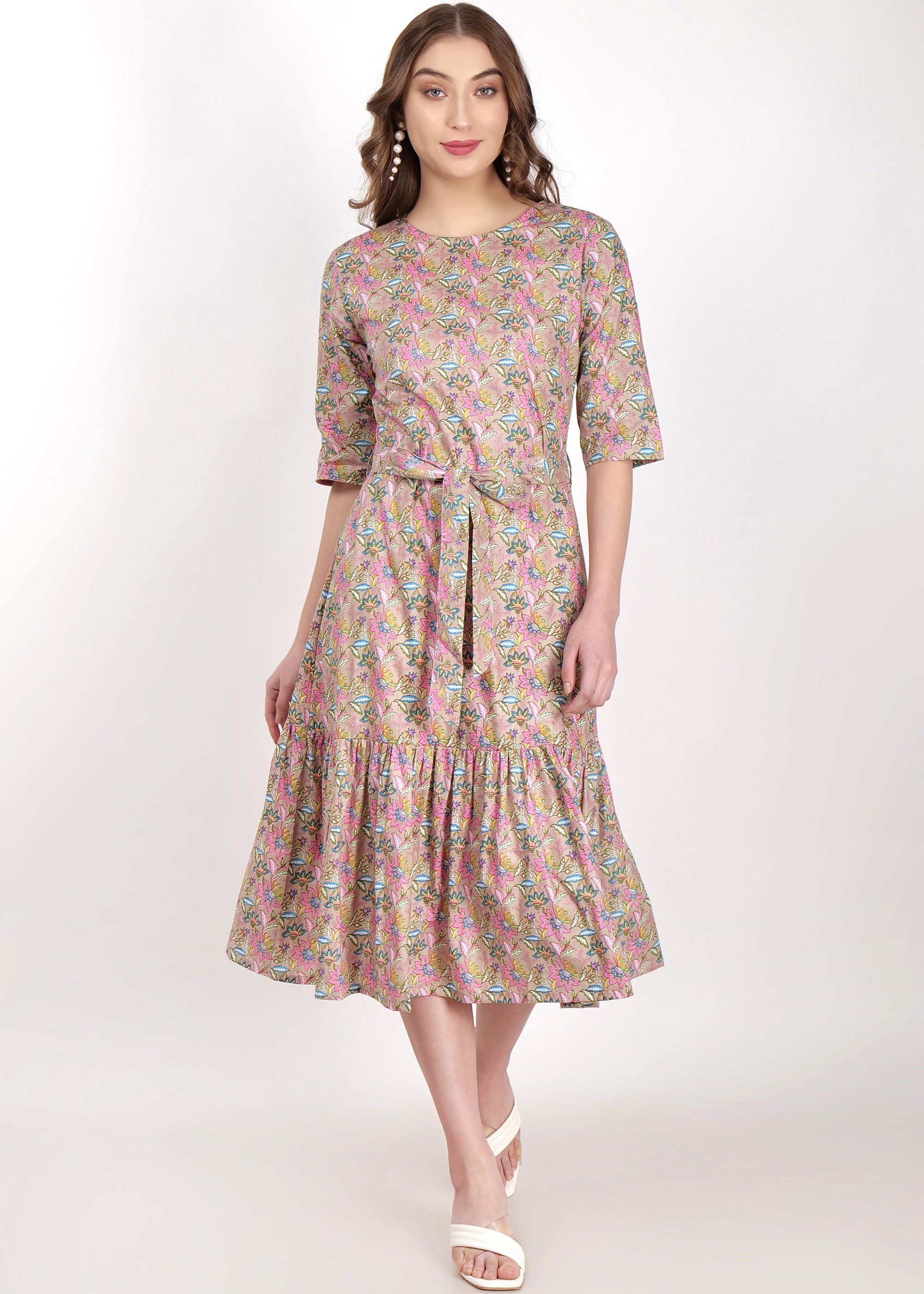 Cotton Flared Hem Dress