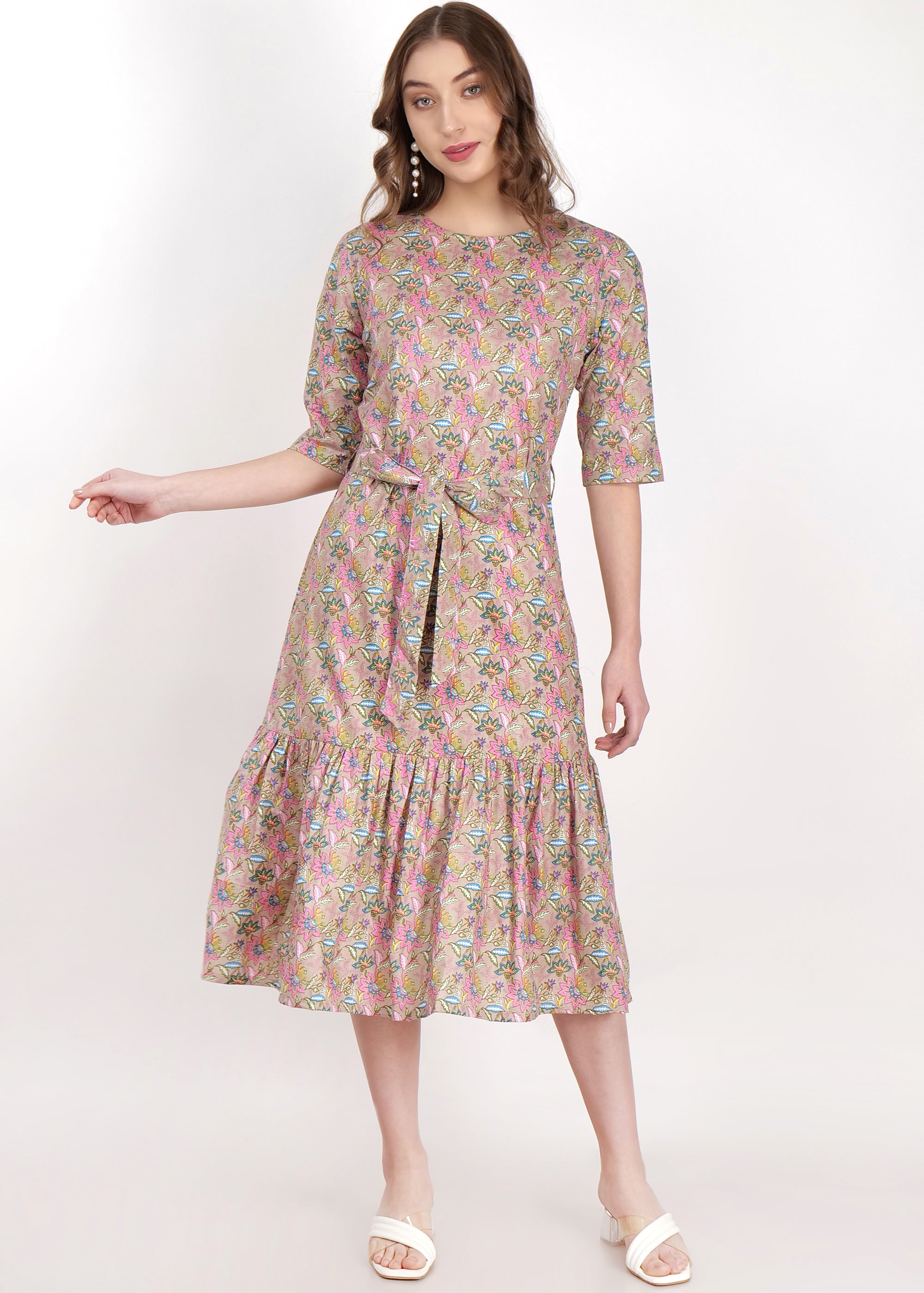 Cotton Flared Hem Dress