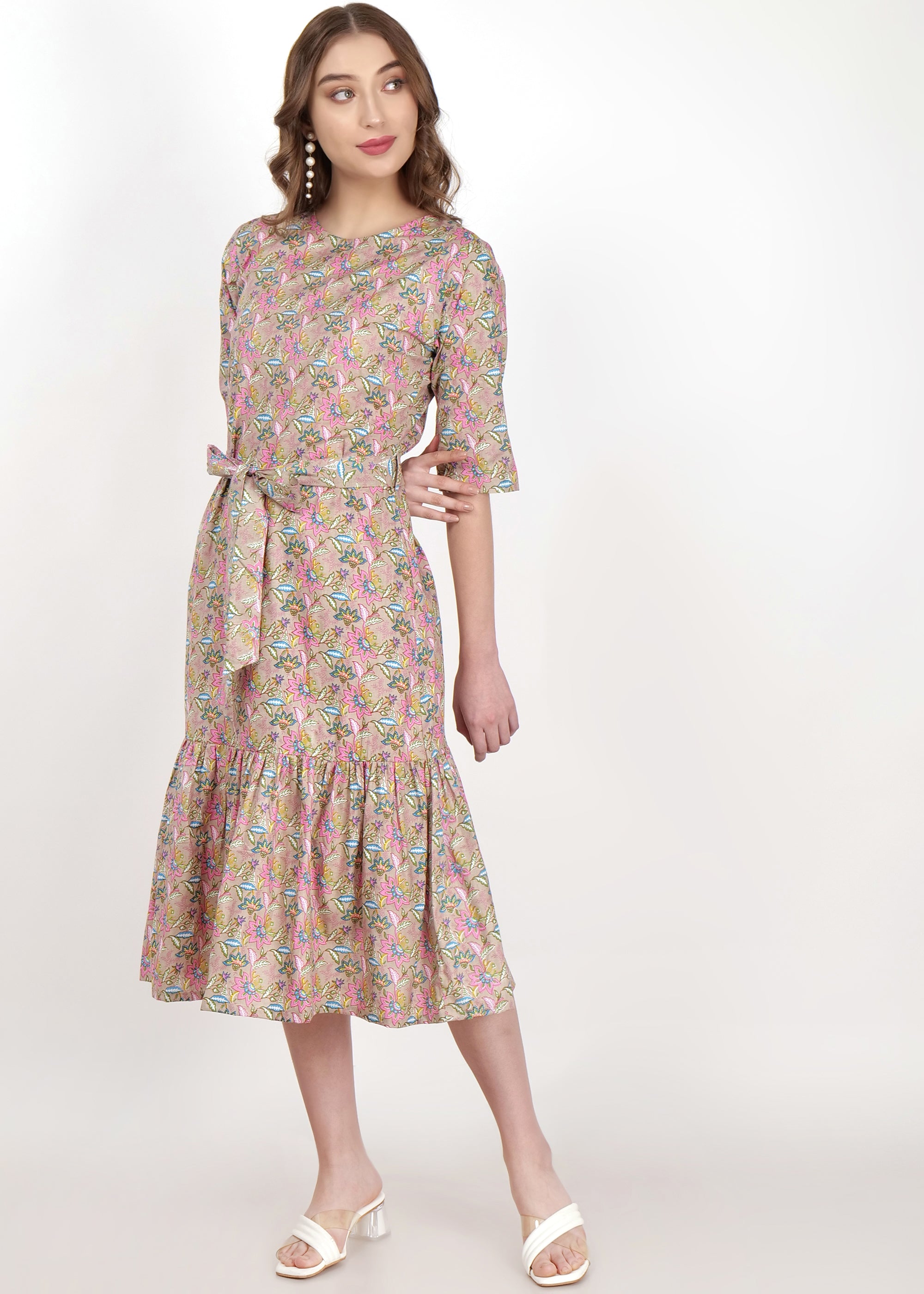 Cotton Flared Hem Dress