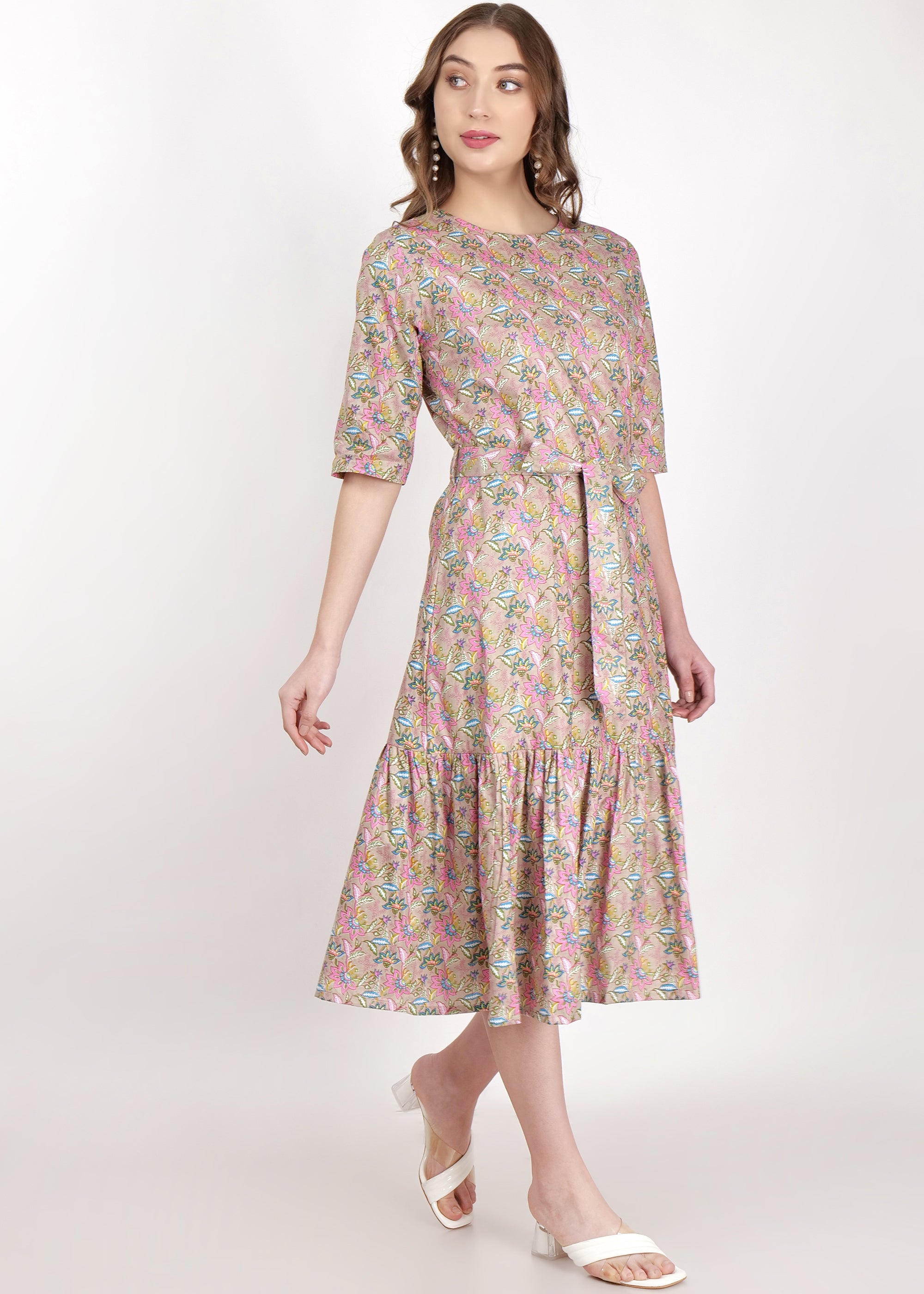 Cotton Flared Hem Dress