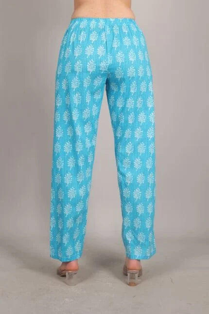 Elegant Sky Blue Print Coord Set