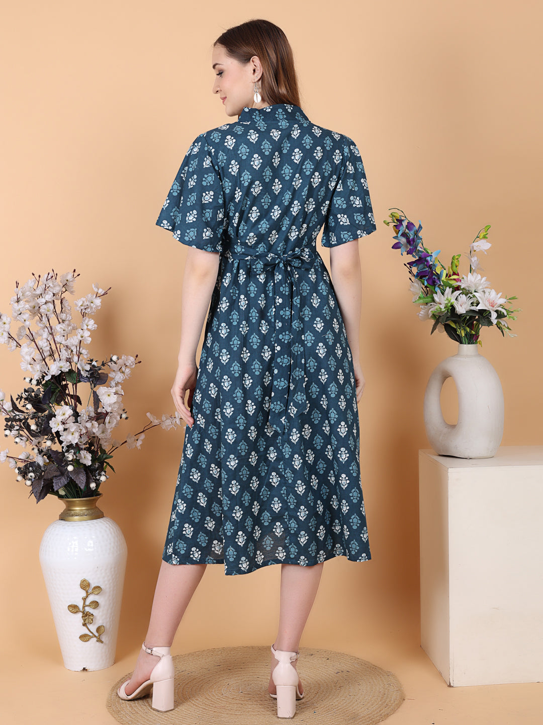 Bell Sleeves  A line Dress