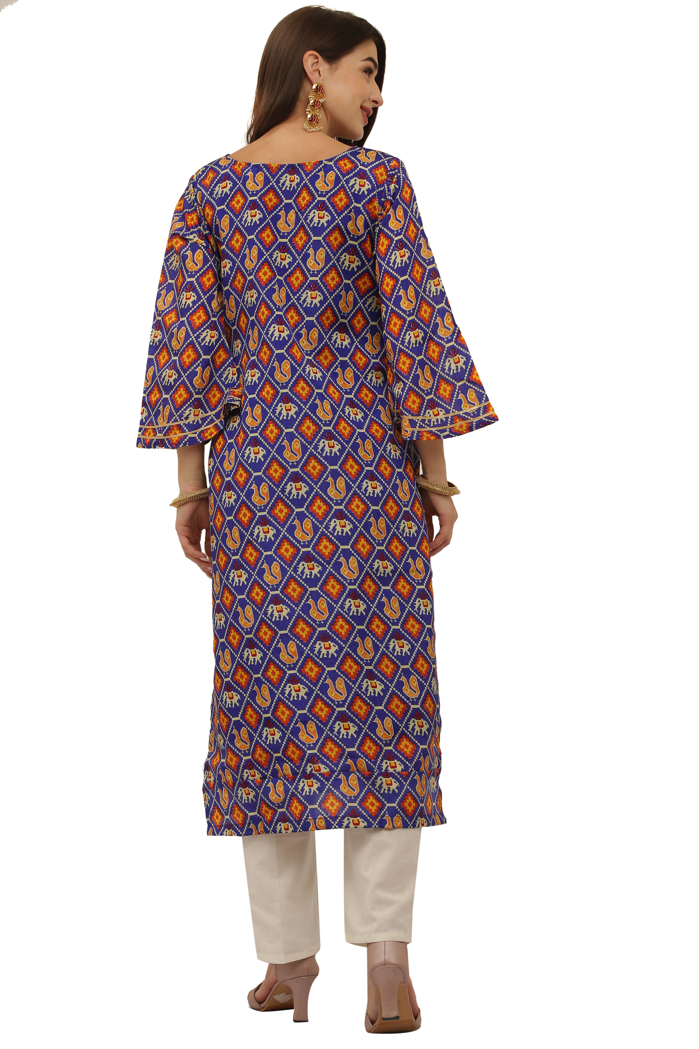 Patola Print Straight Kurta