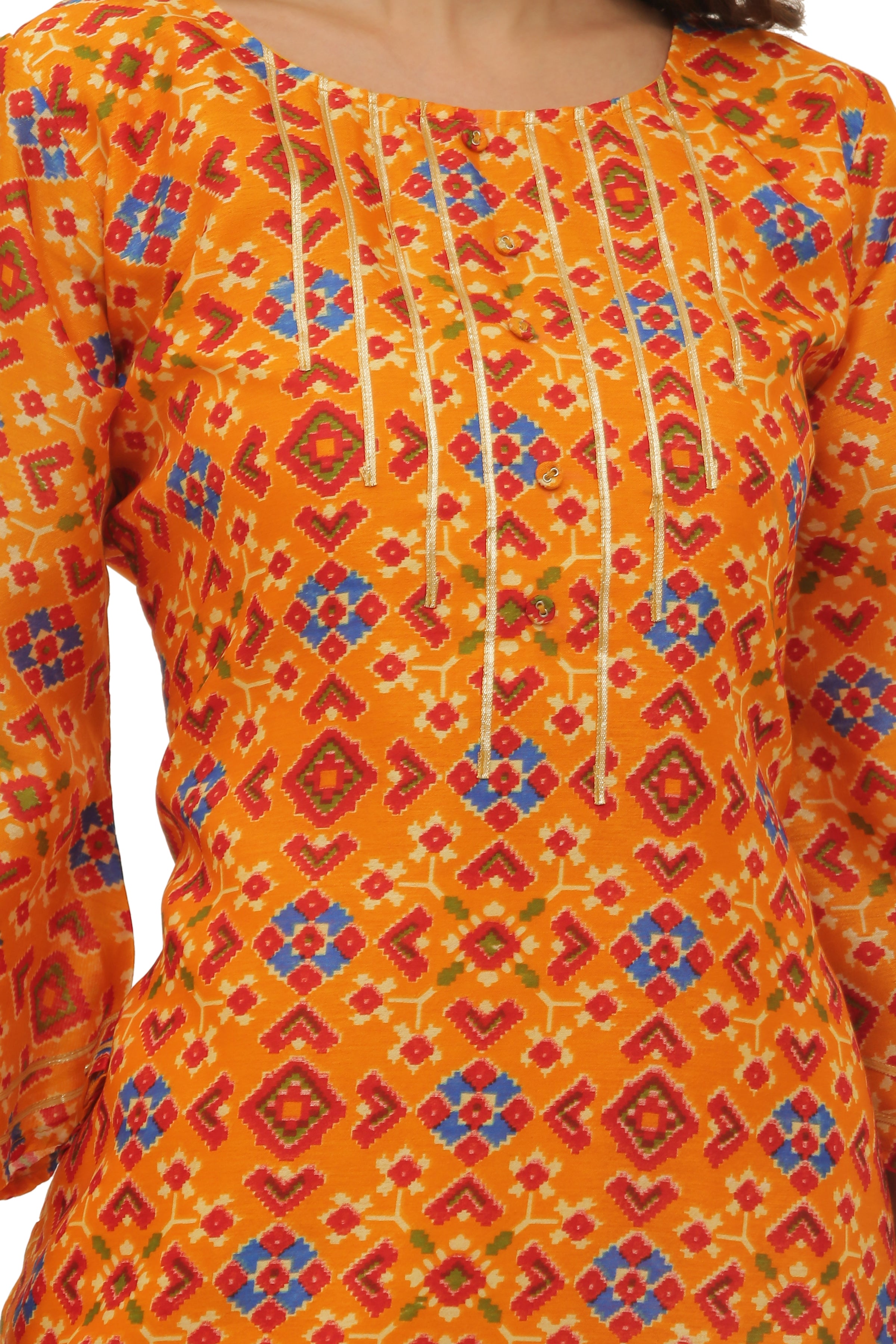 Patola Print Straight Kurta