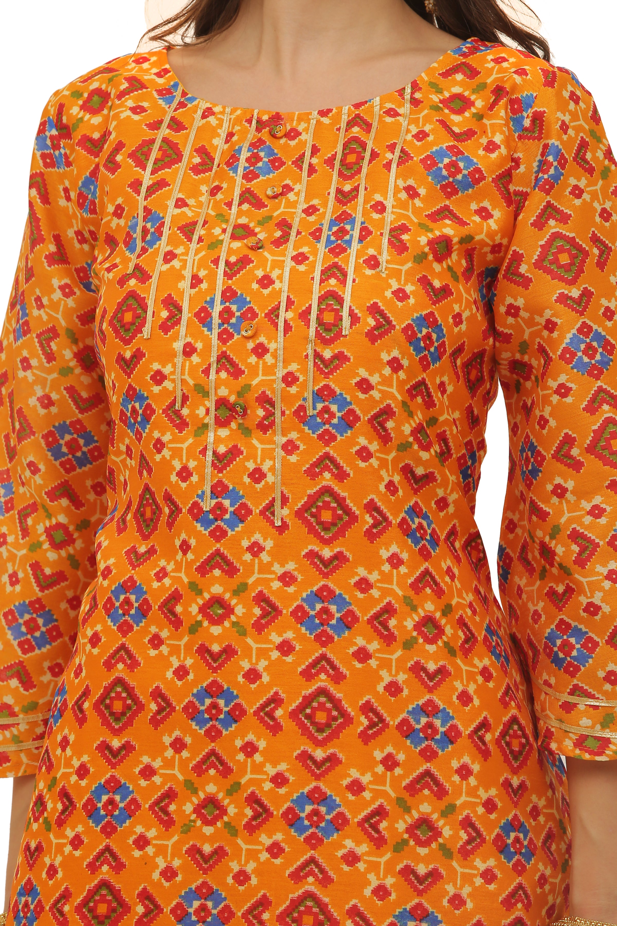 Patola Print Straight Kurta