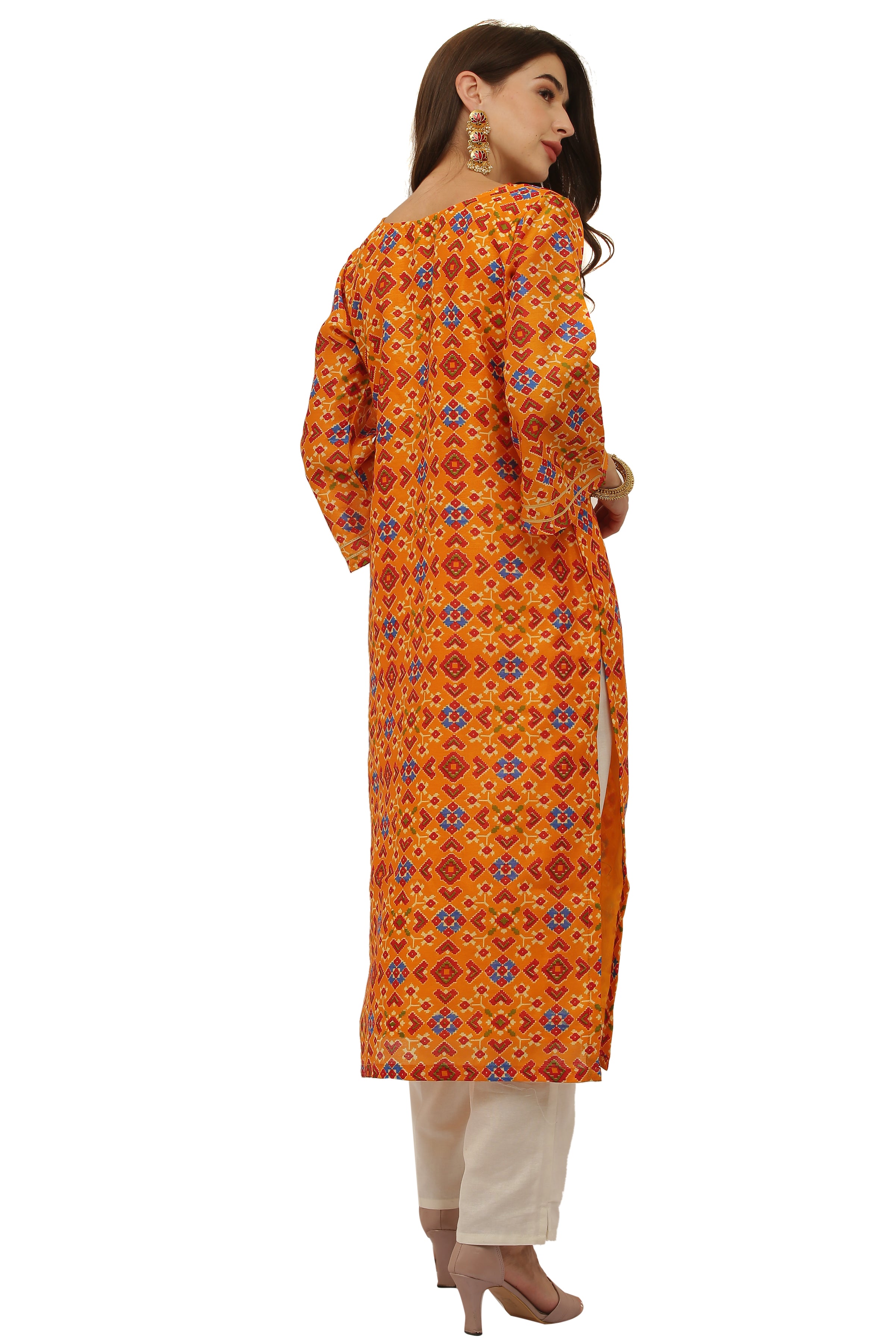 Patola Print Straight Kurta