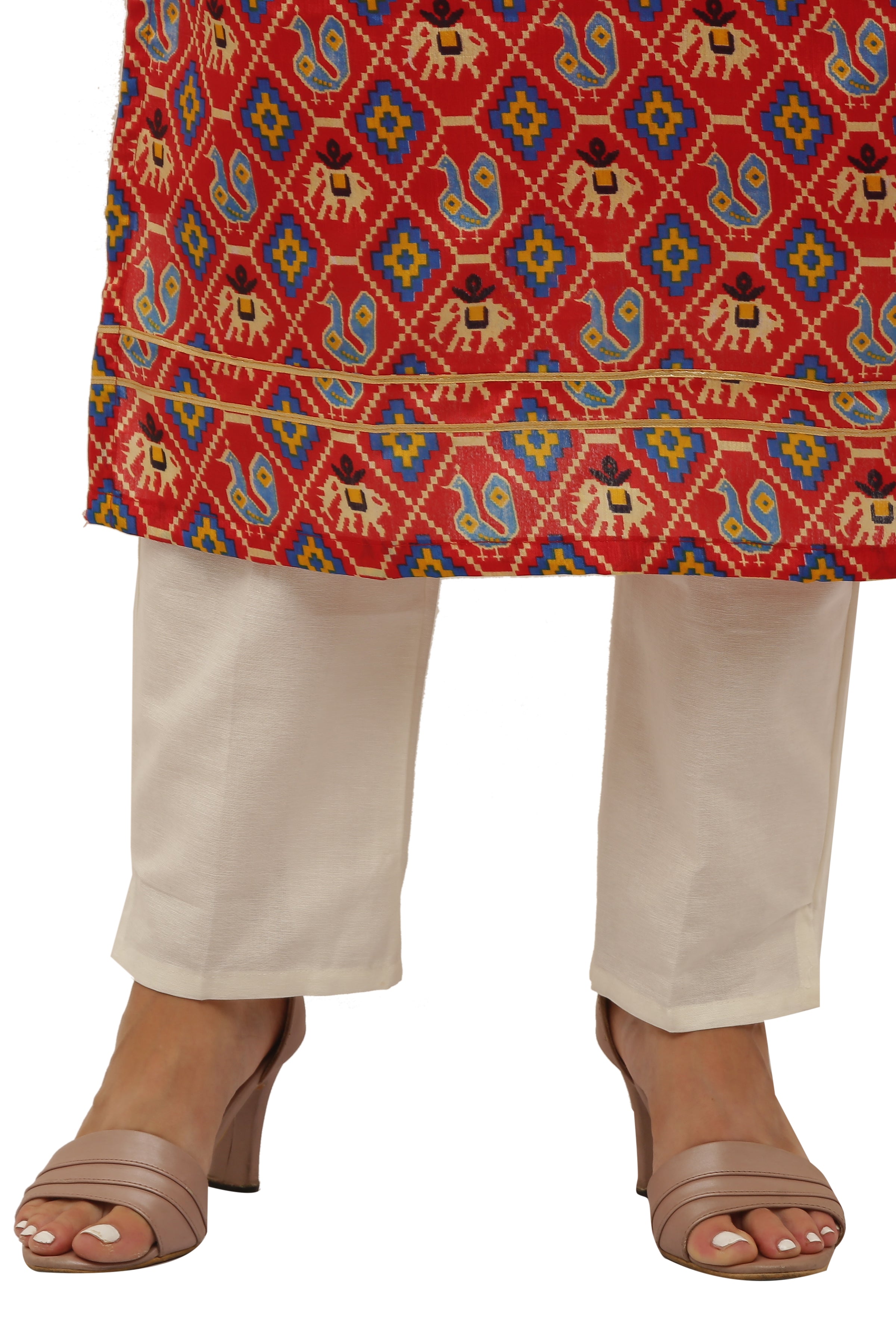 Patola Print Straight Kurta