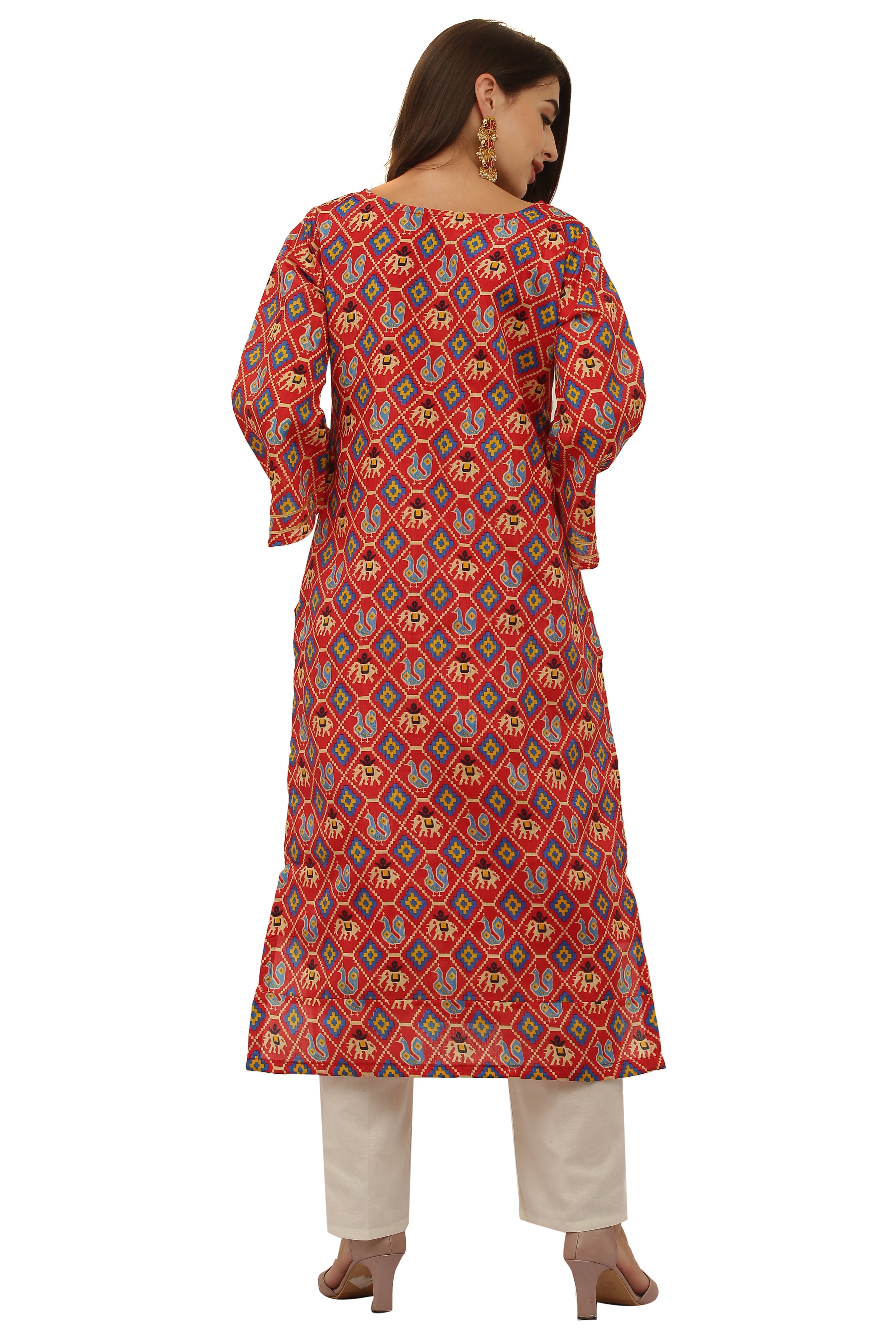 Patola Print Straight Kurta
