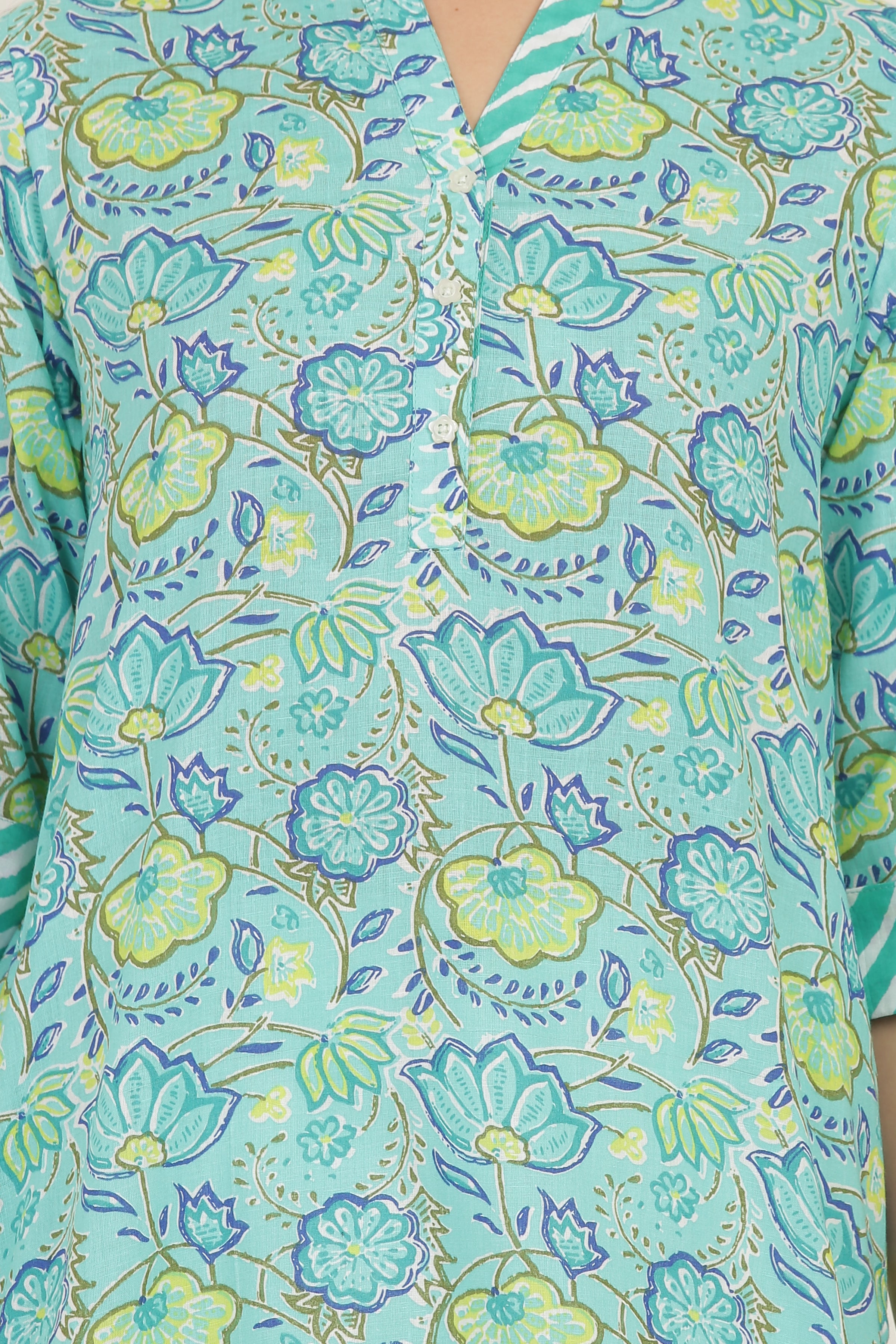 Lehariya Print Cotton Short Kurti