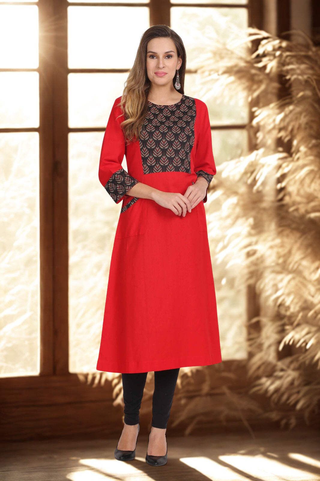 A-Line Kurta with Front Pocket