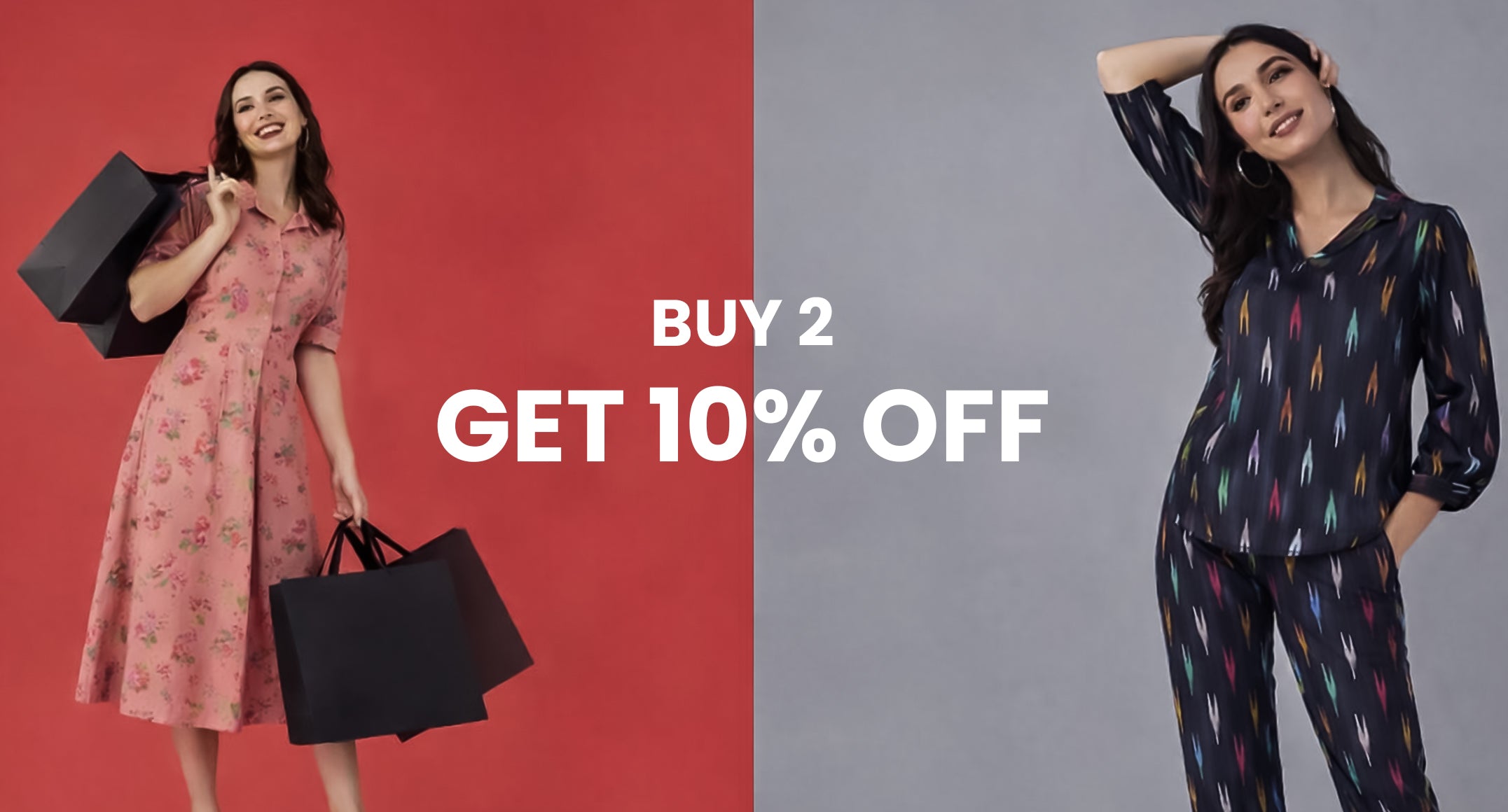 Indigo Lotus Print Short Kurta Main Pose