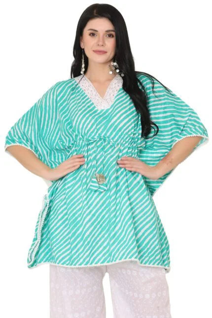 Turq Lehariya Short Cotton Kaftan
