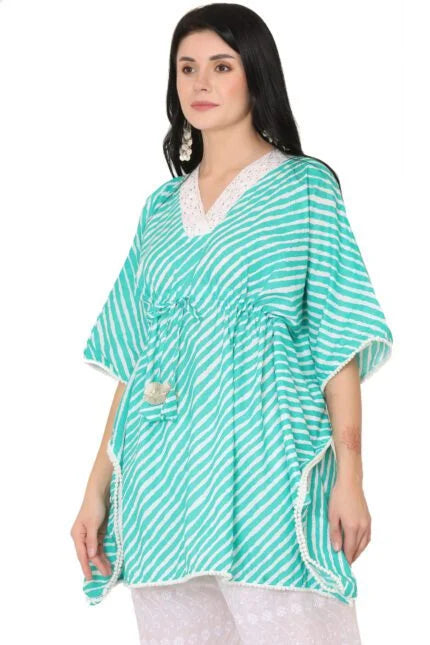 Turq Lehariya Short Cotton Kaftan