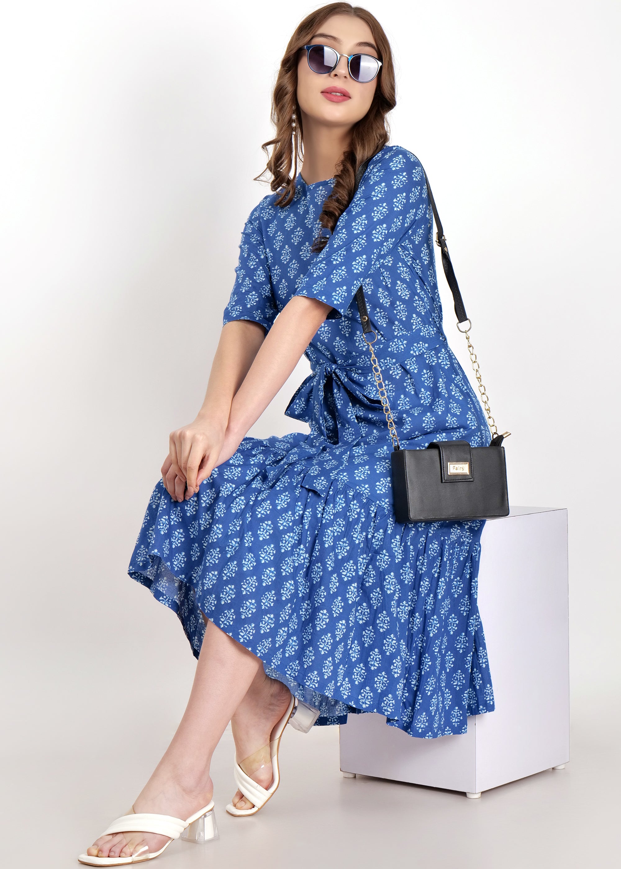 Cotton Flared Hem Dress