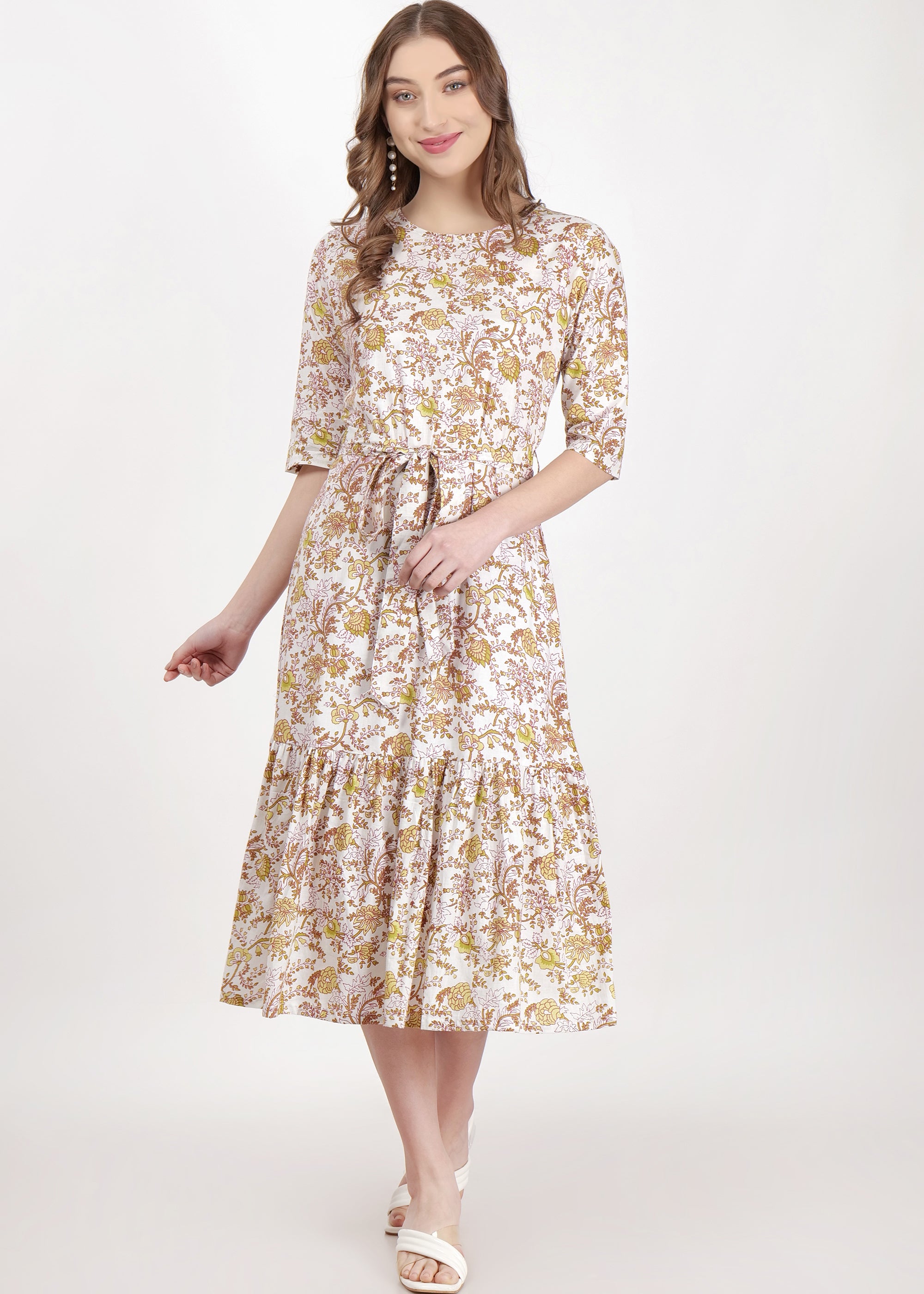 Cotton Flared Hem Dress