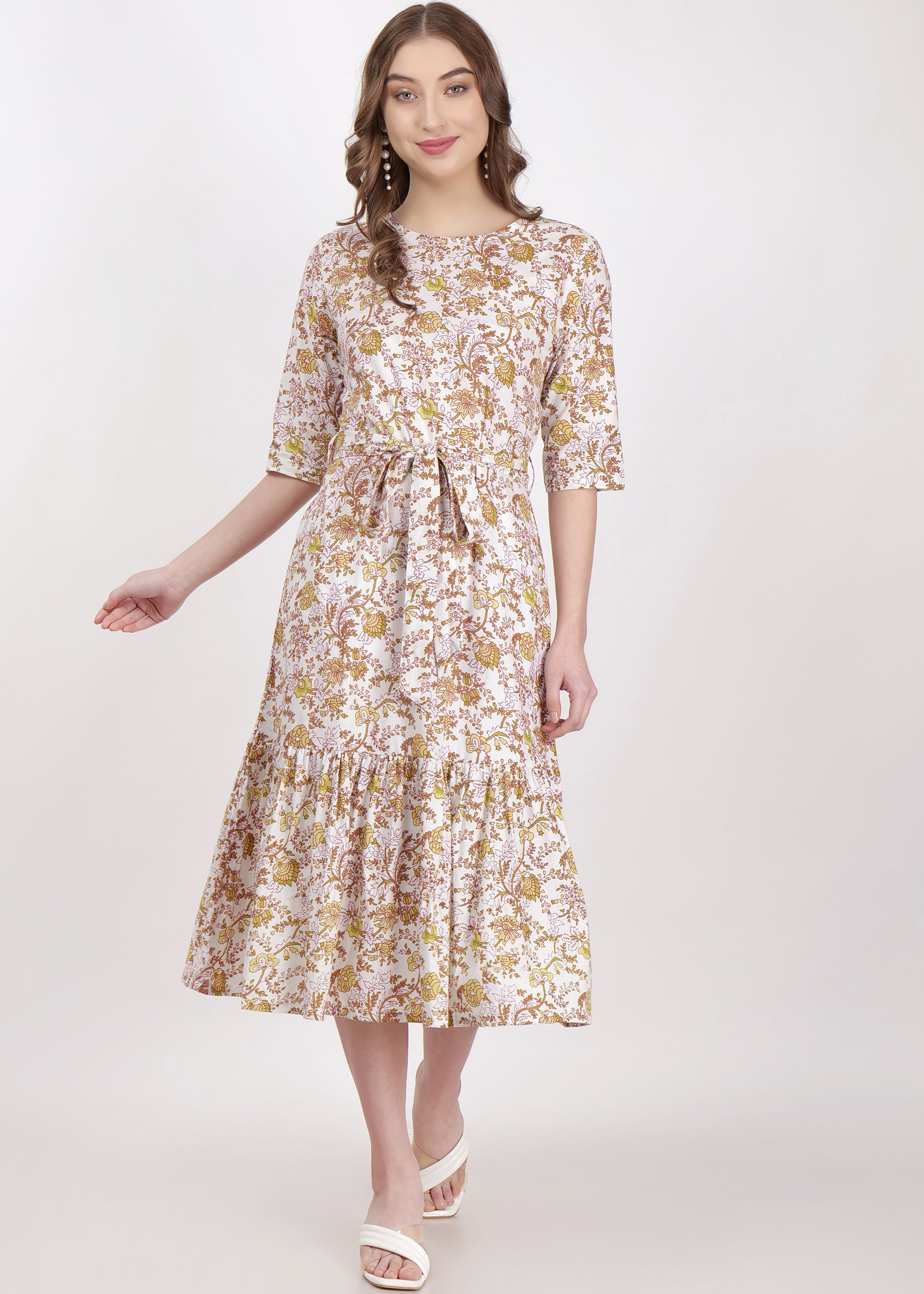 Cotton Flared Hem Dress