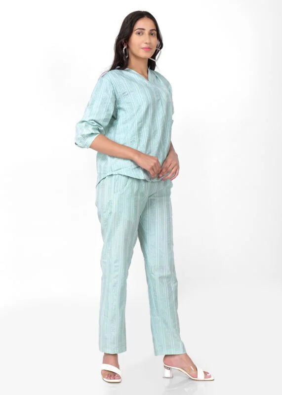 Pastel Mint Green Comfy Cotton Coord set