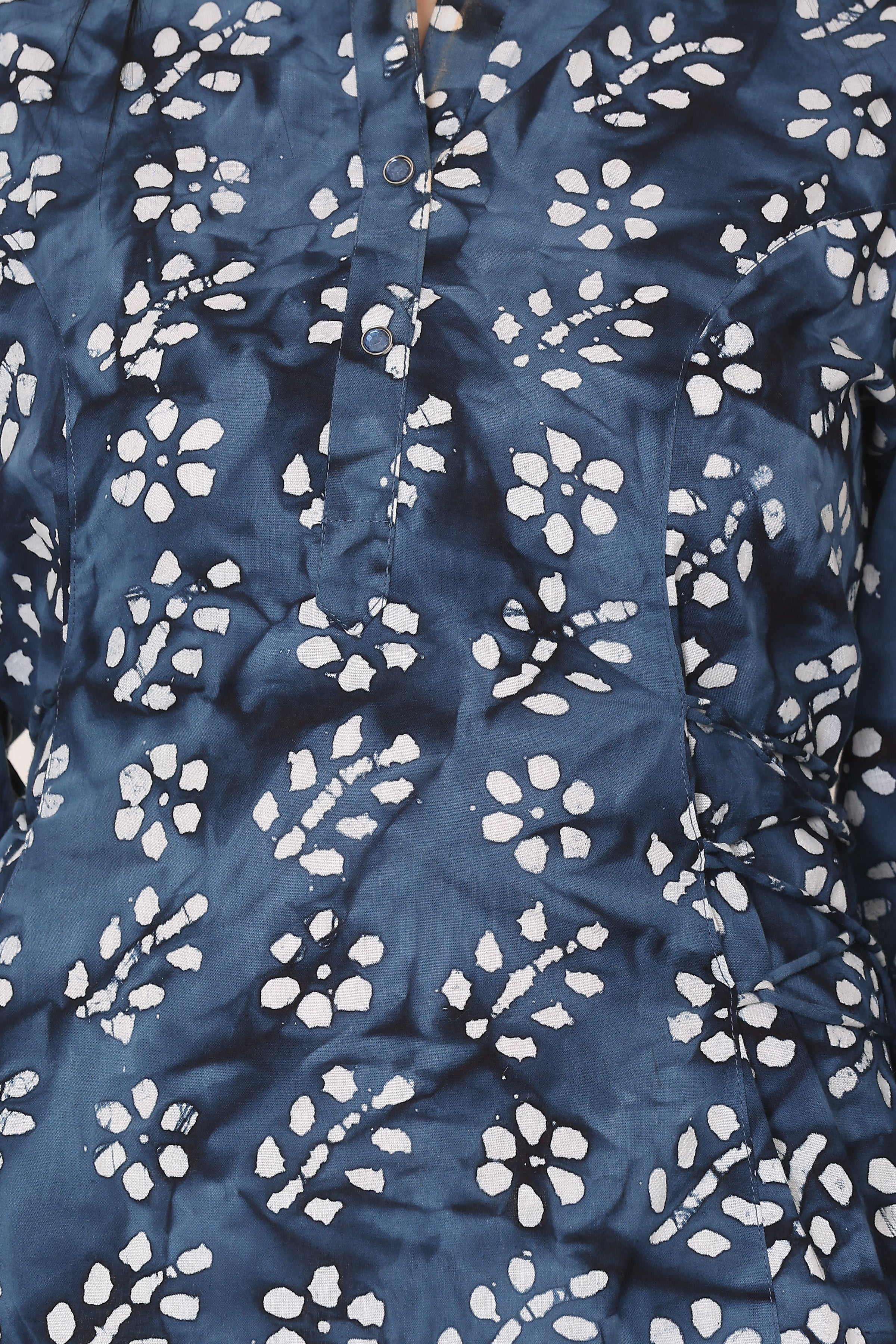 Batik Print Flaired A Line Long Kurta cum Dress