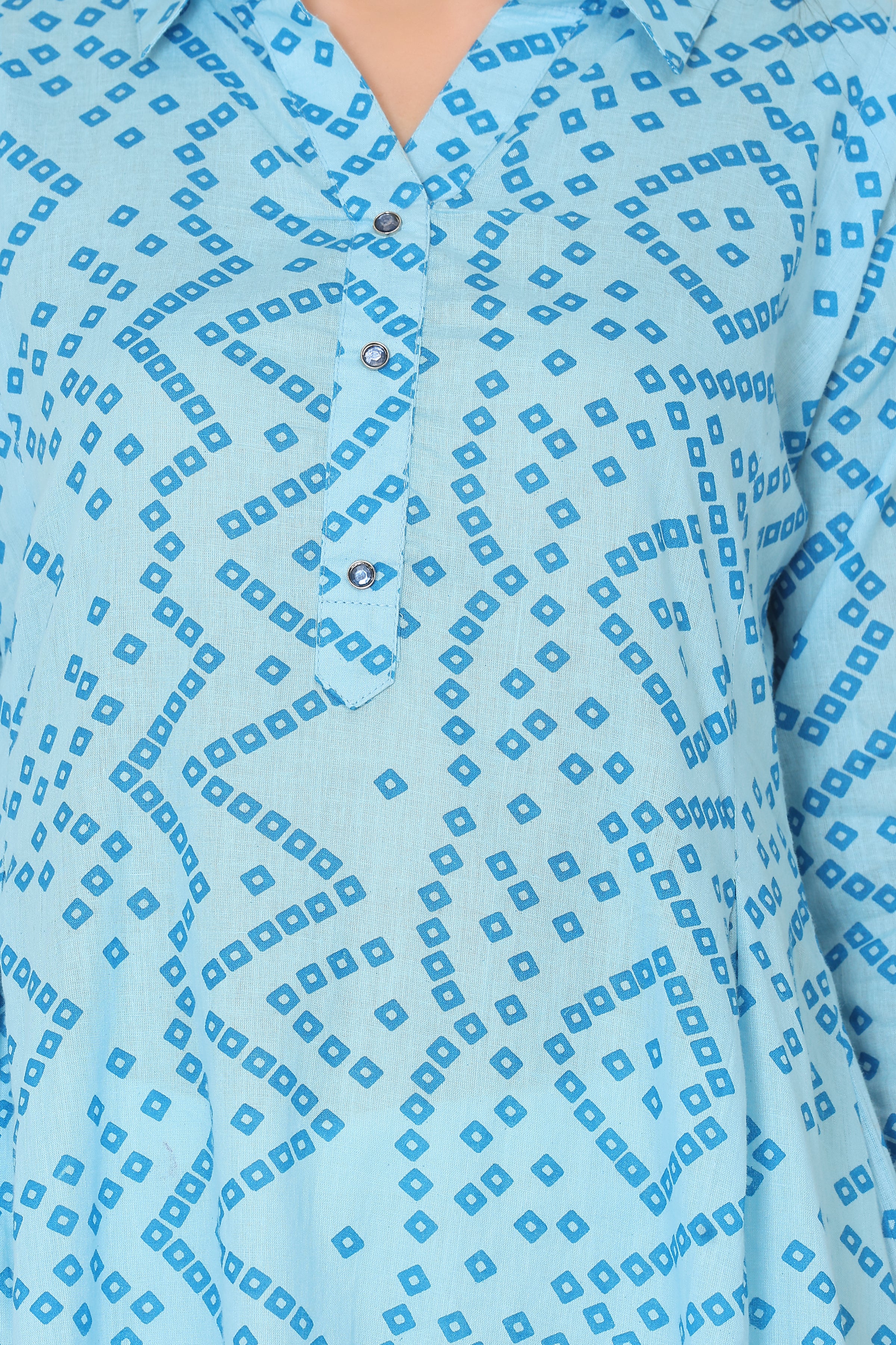 Cotton Bandhni A-Line Kurta cum Dress