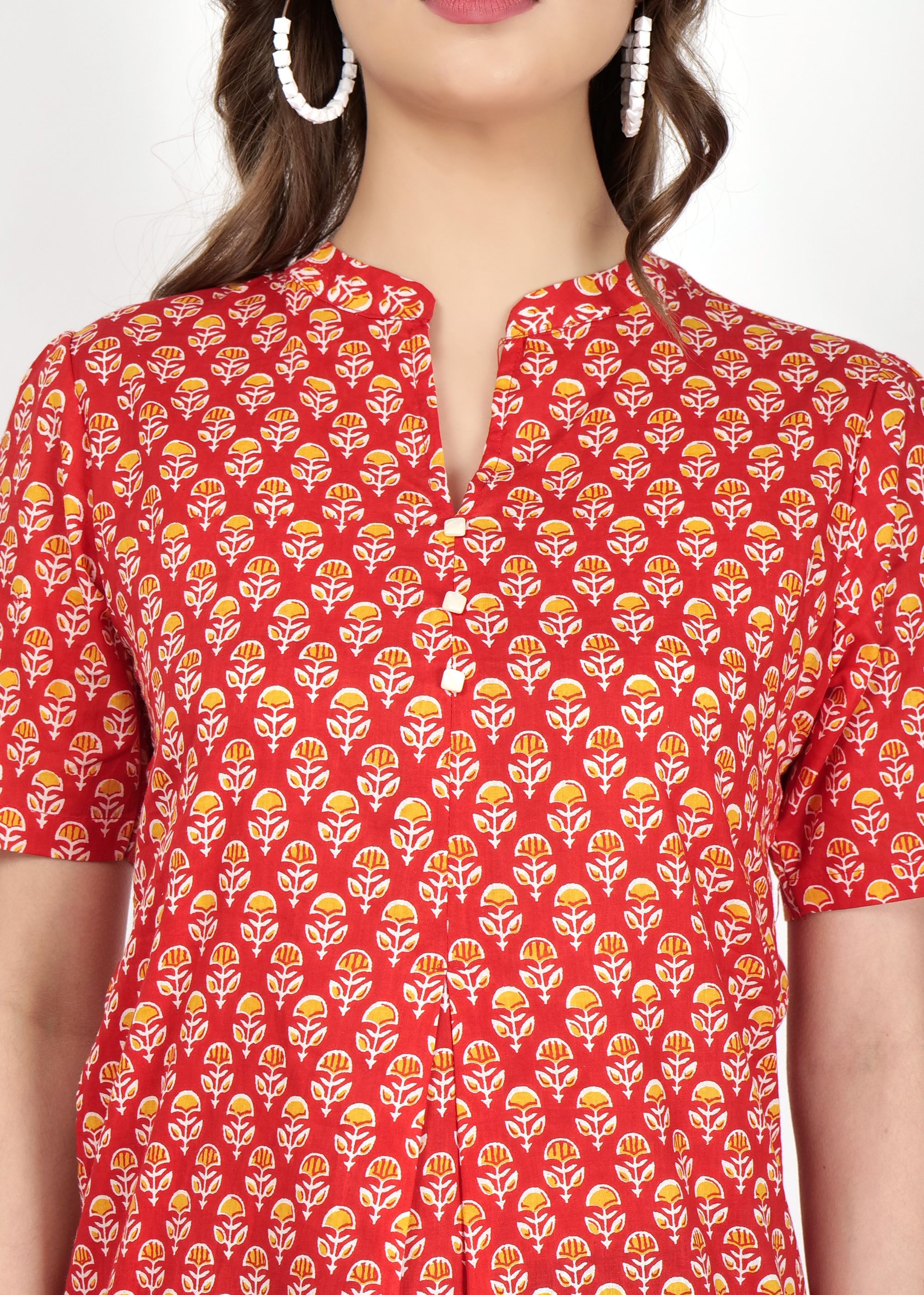 Box Pleated Short Kurti