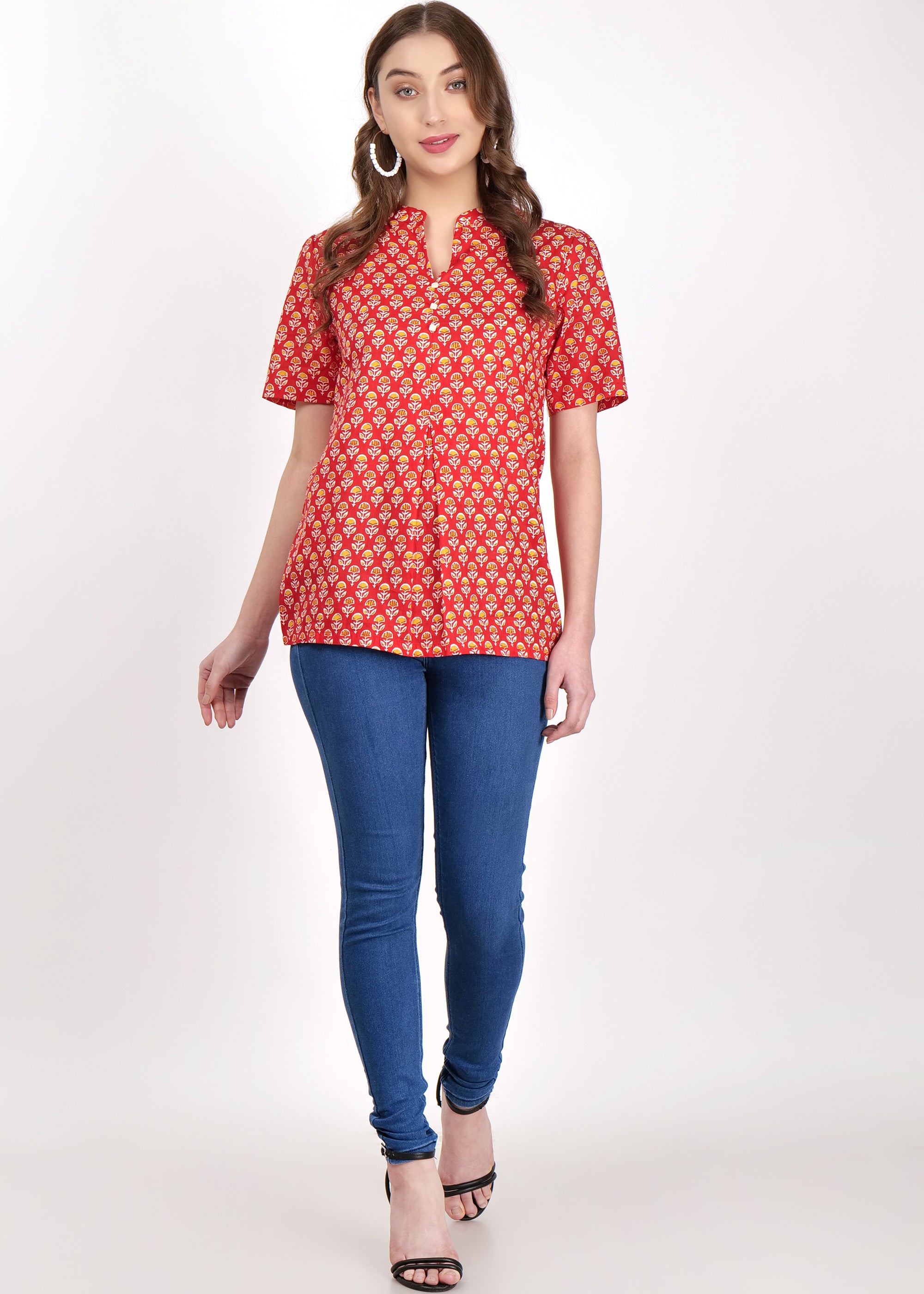 Box Pleated Short Kurti