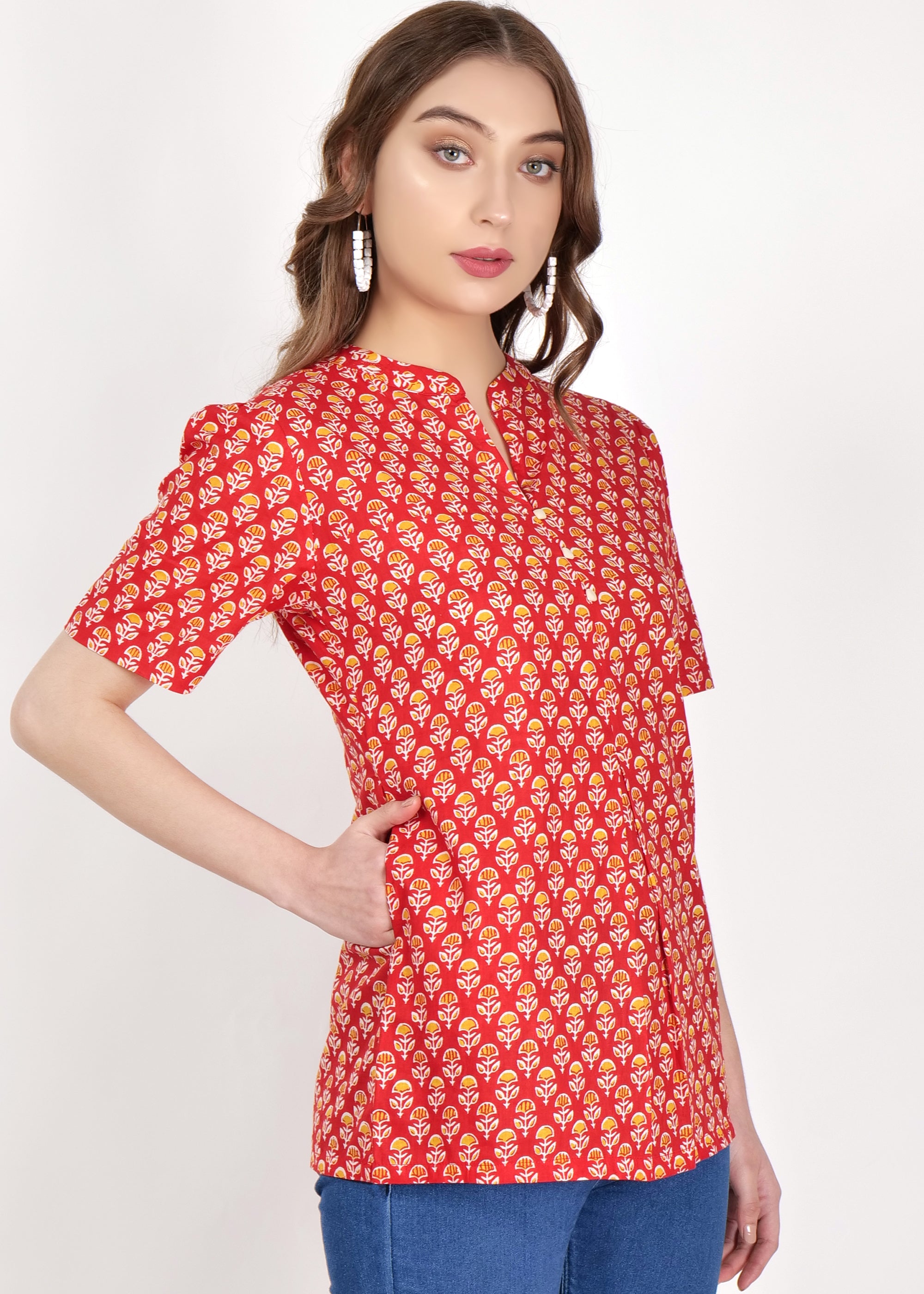 Box Pleated Short Kurti