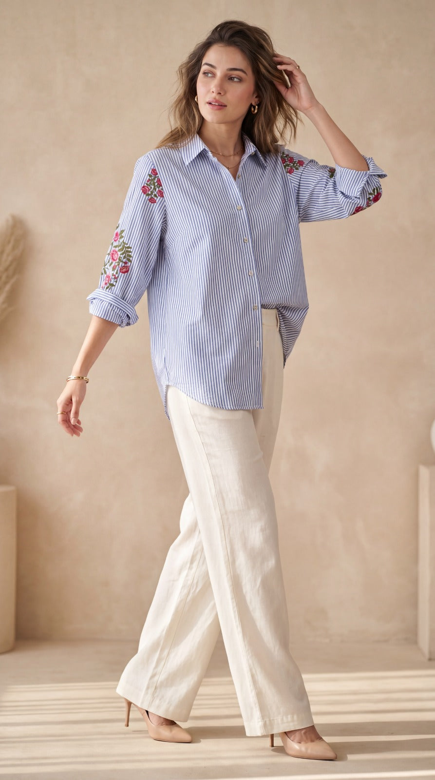 Rutba Purple Stripe Shirt