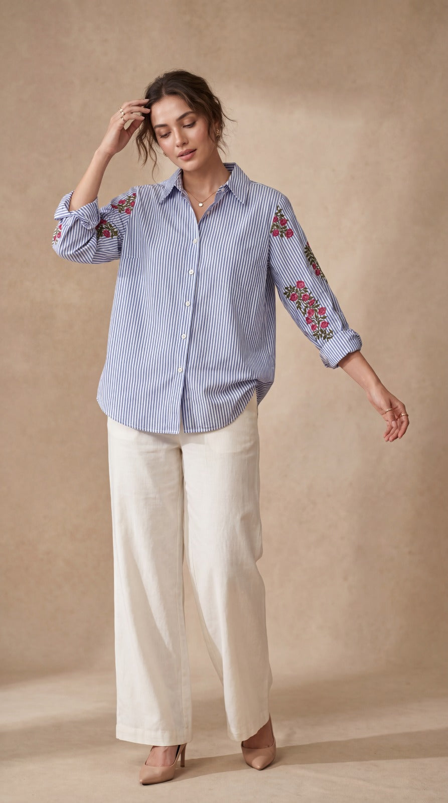 Rutba Purple Stripe Shirt