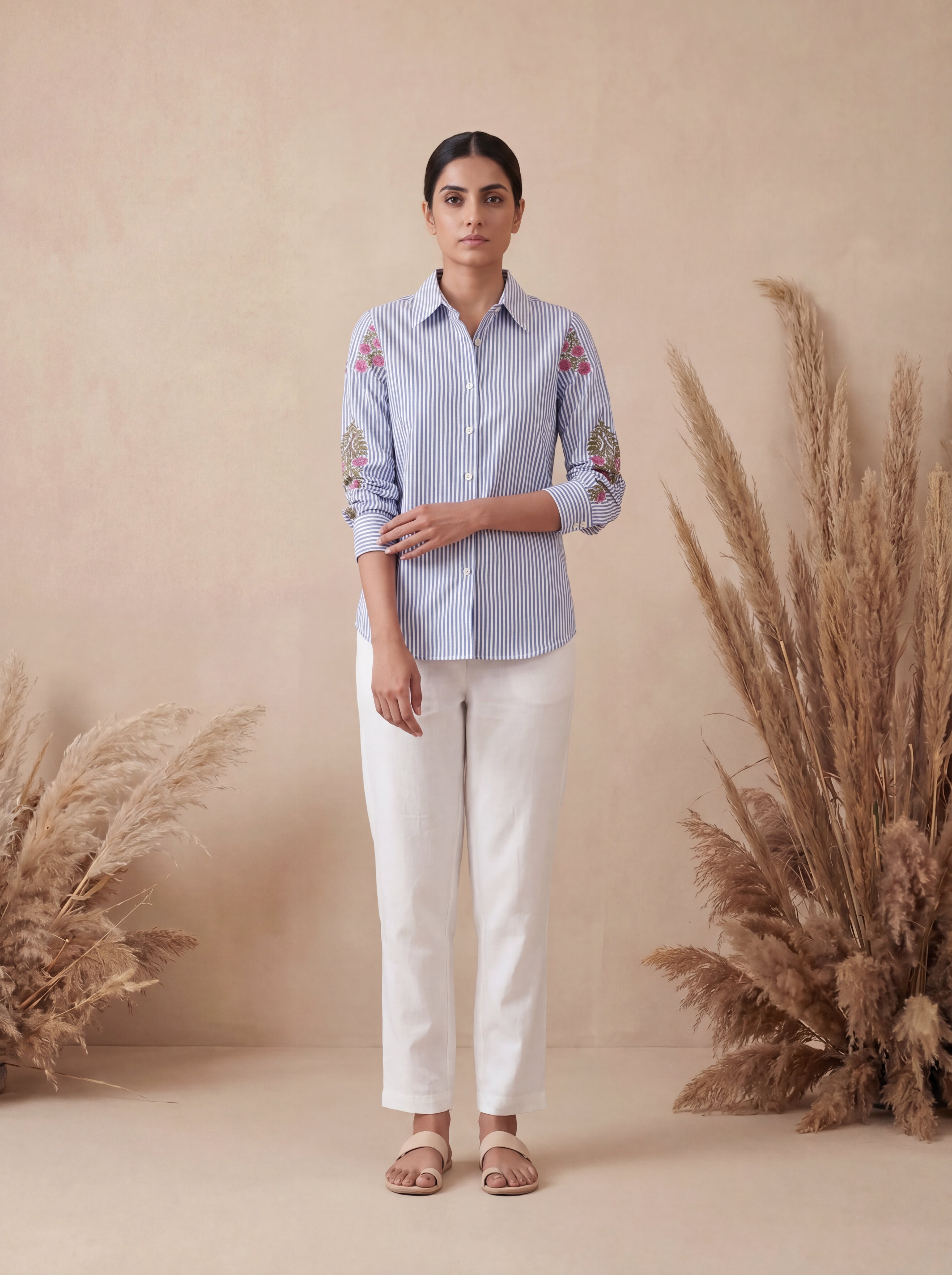 Rutba Purple Stripe Shirt