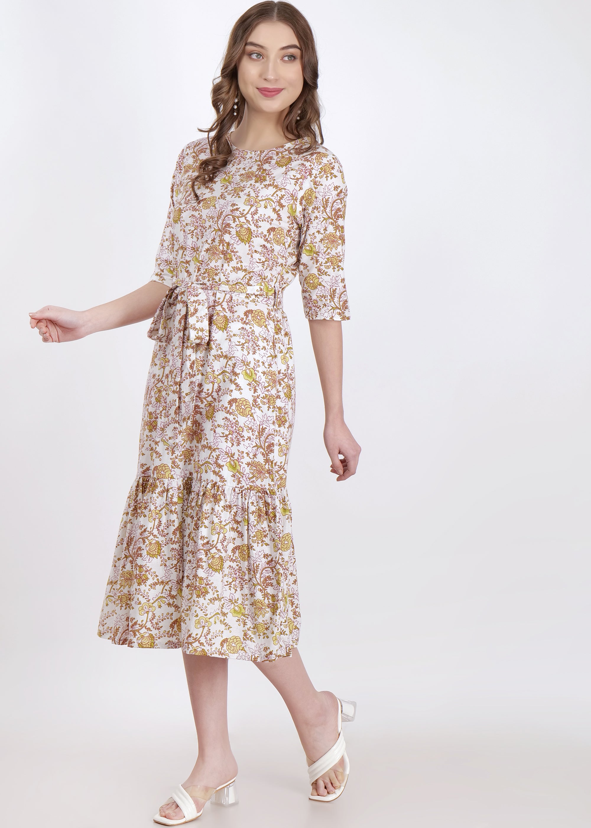 Cotton Flared Hem Dress