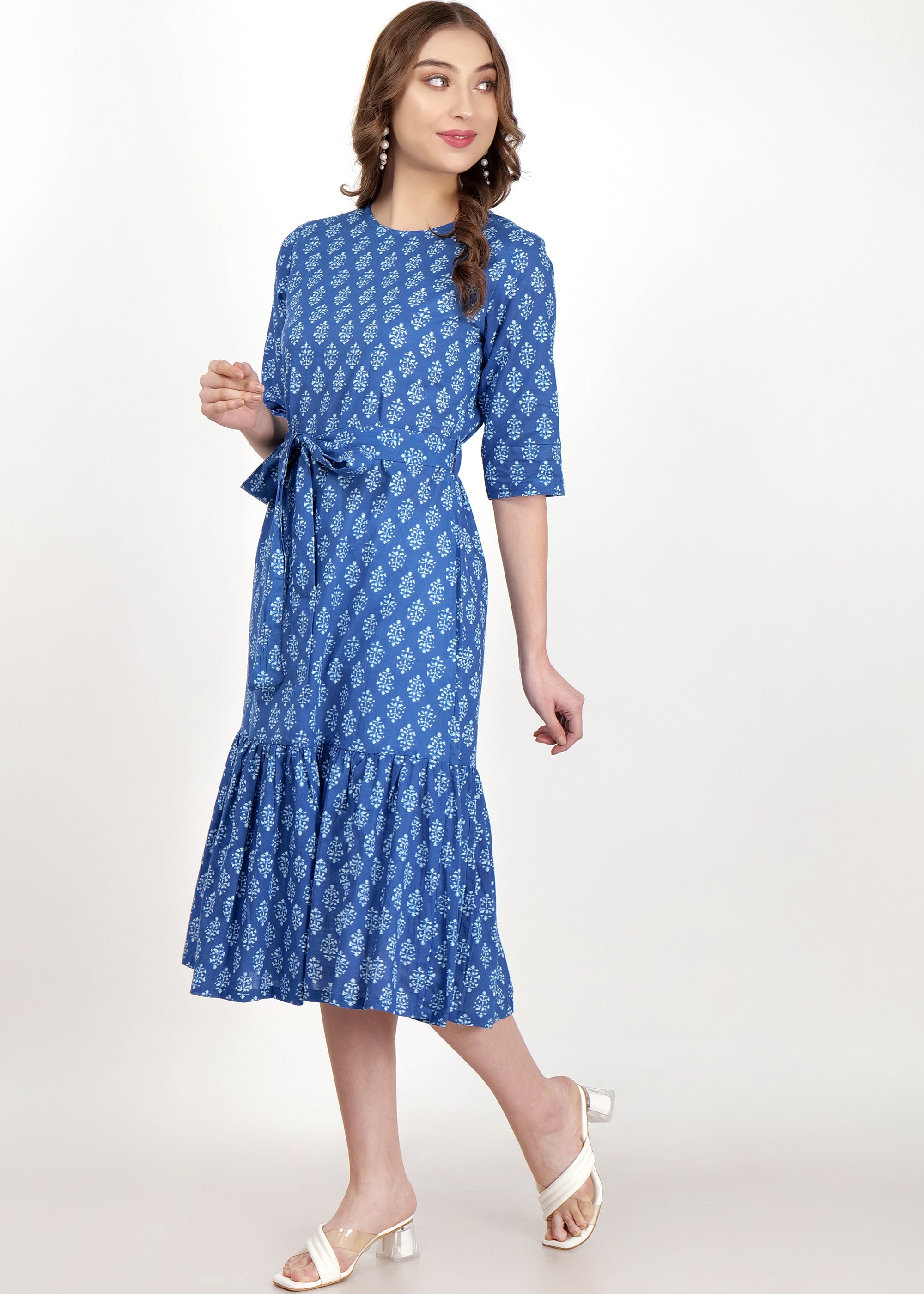 Cotton Flared Hem Dress