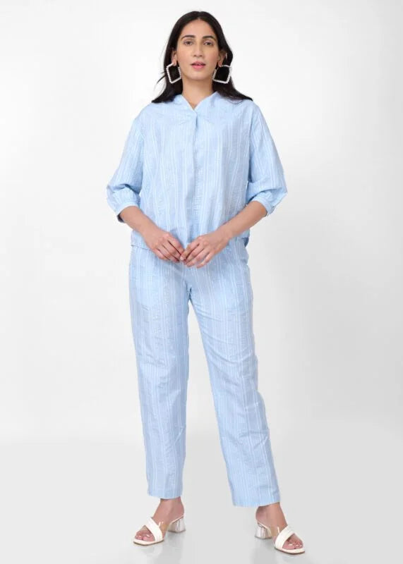 Sky Blue Comfy Cotton Coord set